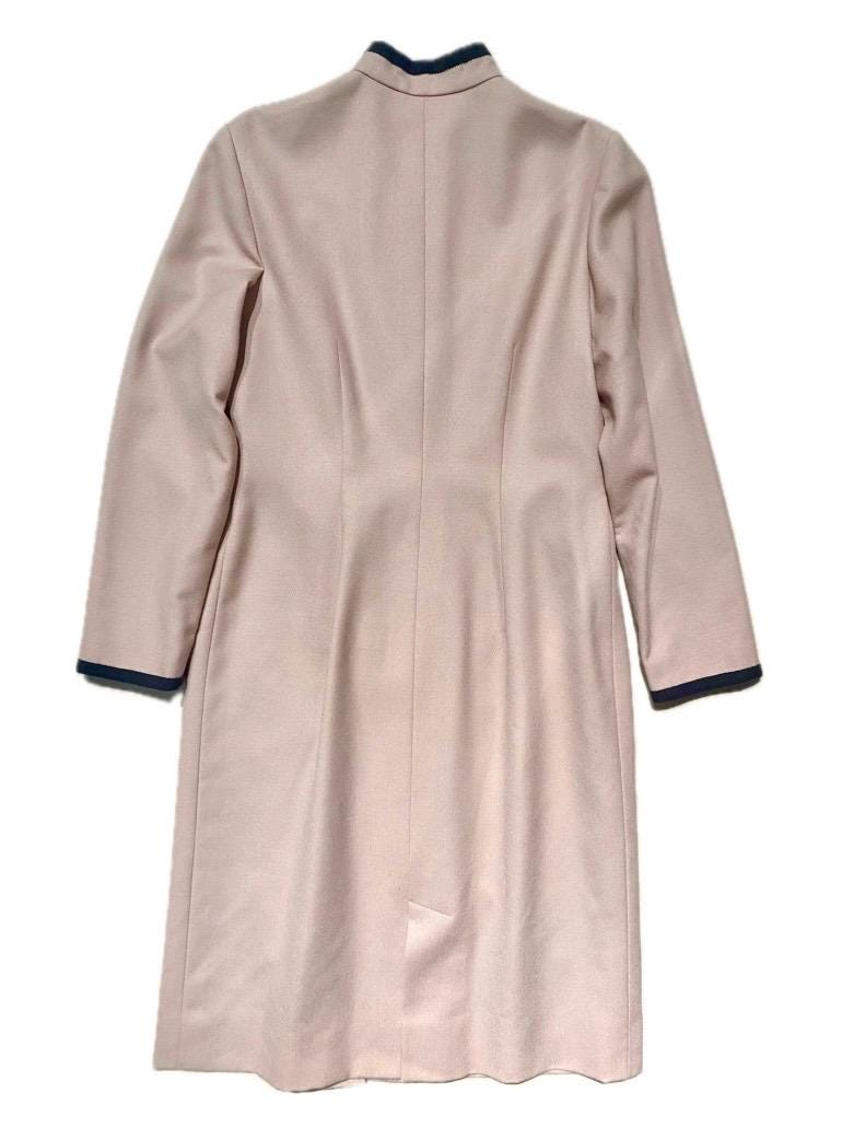 Sartorial ladies 1960s ca old rose asymmetric pattern coat, in perfect condition, as new; sz S, 40