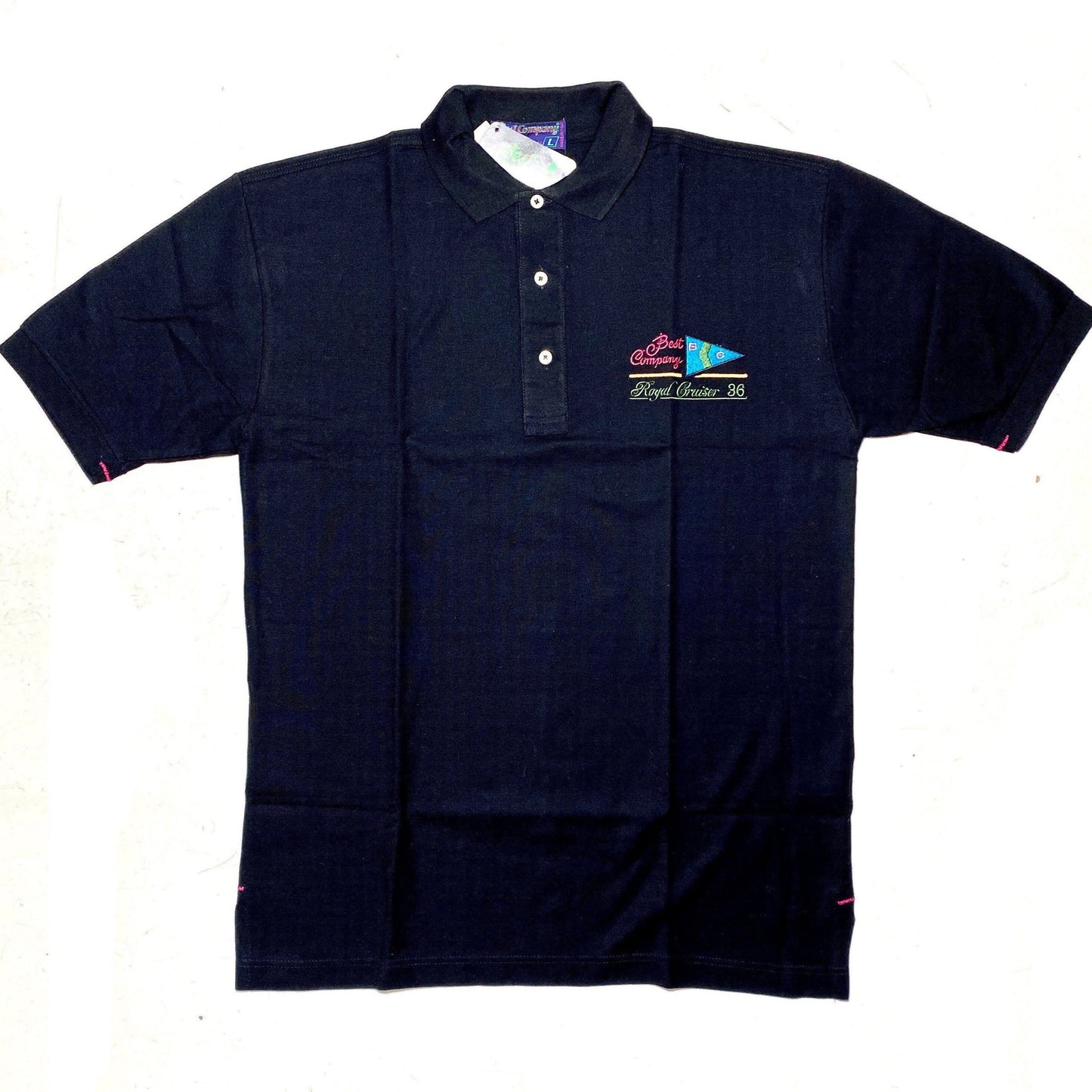 Best Company 80s Royal Cruiser 36 embroidered Black or White polo shirt new with tags, sizes available