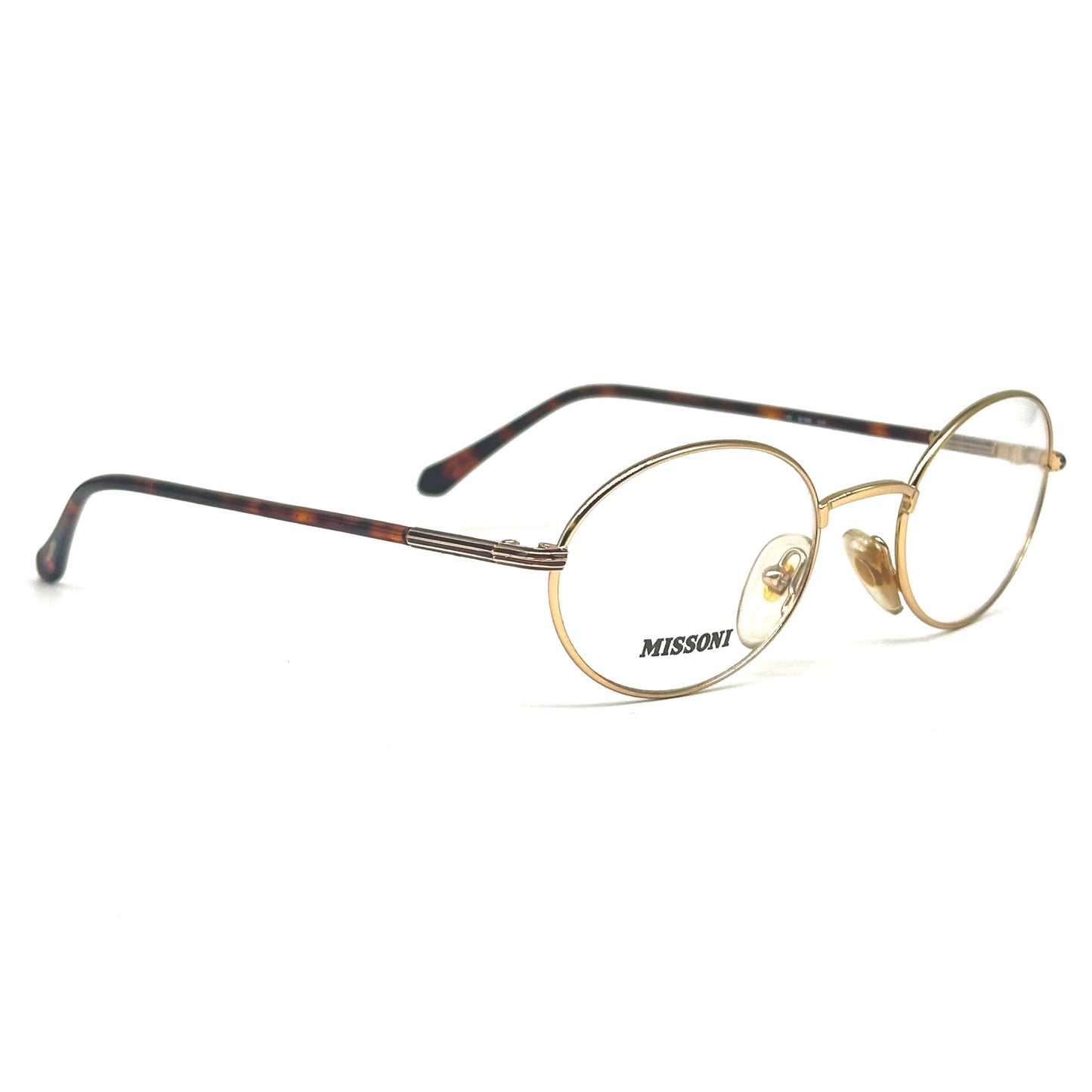 Missoni M388 gold and brown tortoise with stripe details on sides