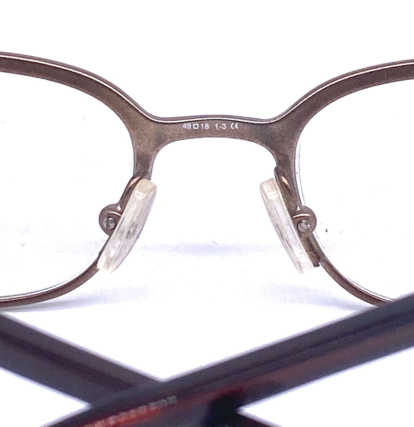Gucci GG1647 satin copper rectangular minimalist frames made in Italy, 90s NoS