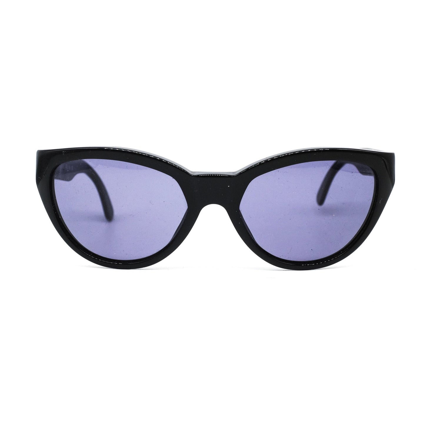 Giorgio Armani black cateye sunglasses w gold pins, Emporio 1980s NOS Italy