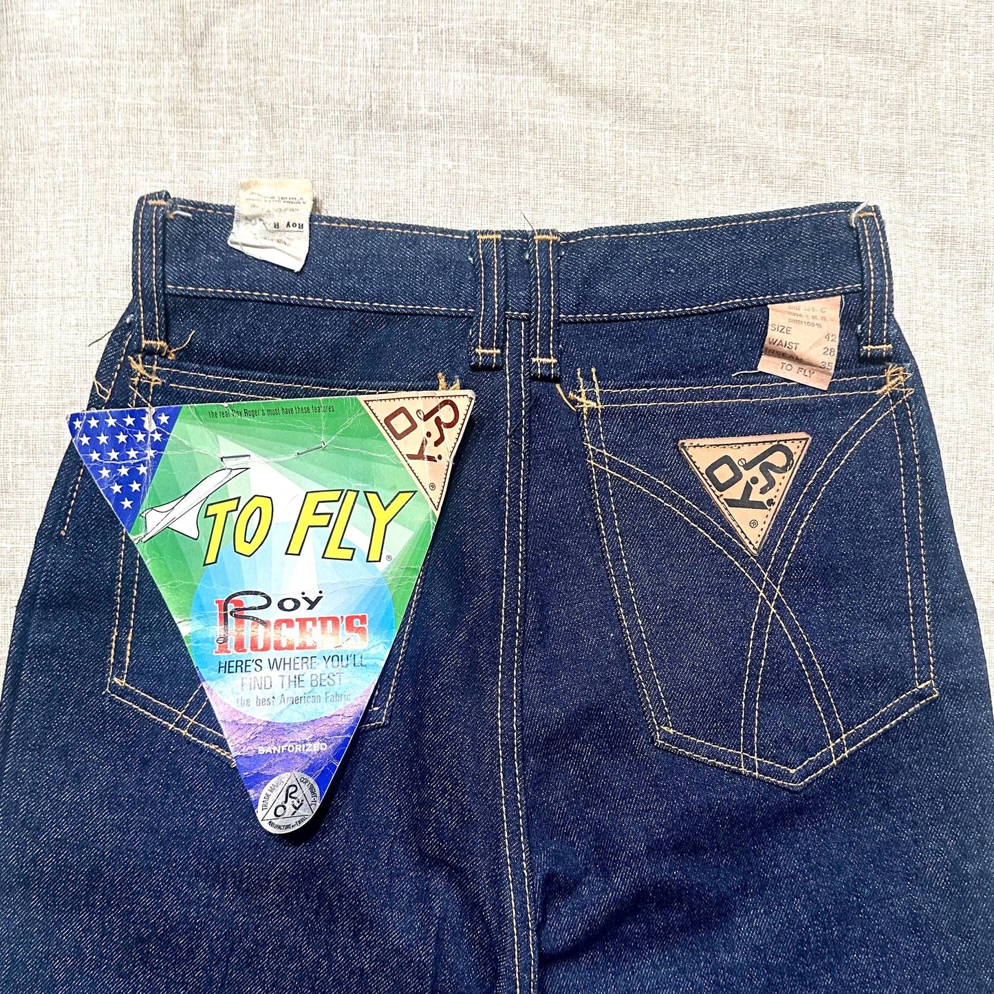 Roy Roger’s To Fly bootcut/flared fit jeans vintage 70s original NWT size 42
