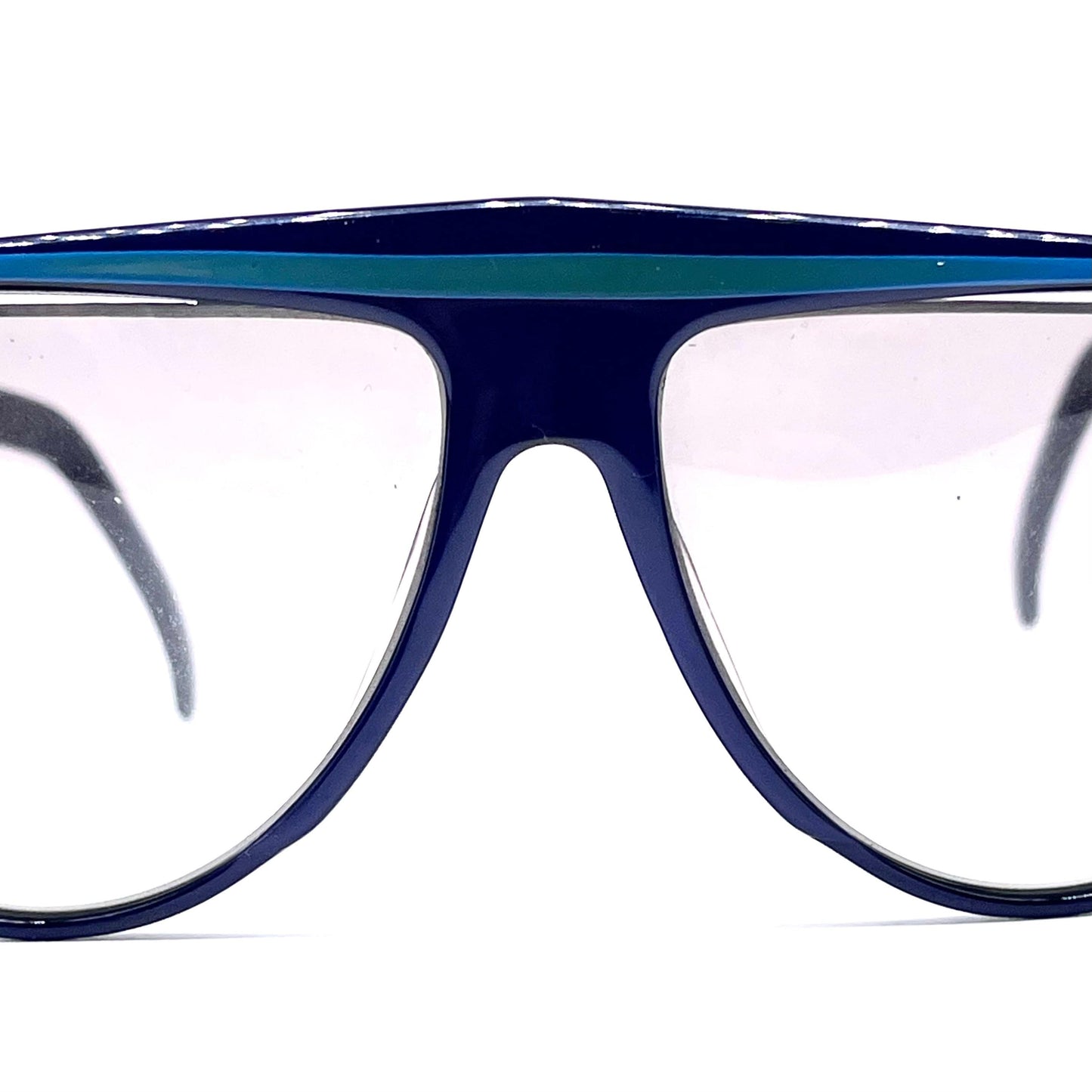 Gianni Versace deep blue oversized wrap sunglsses made in Italy, 80s NOS