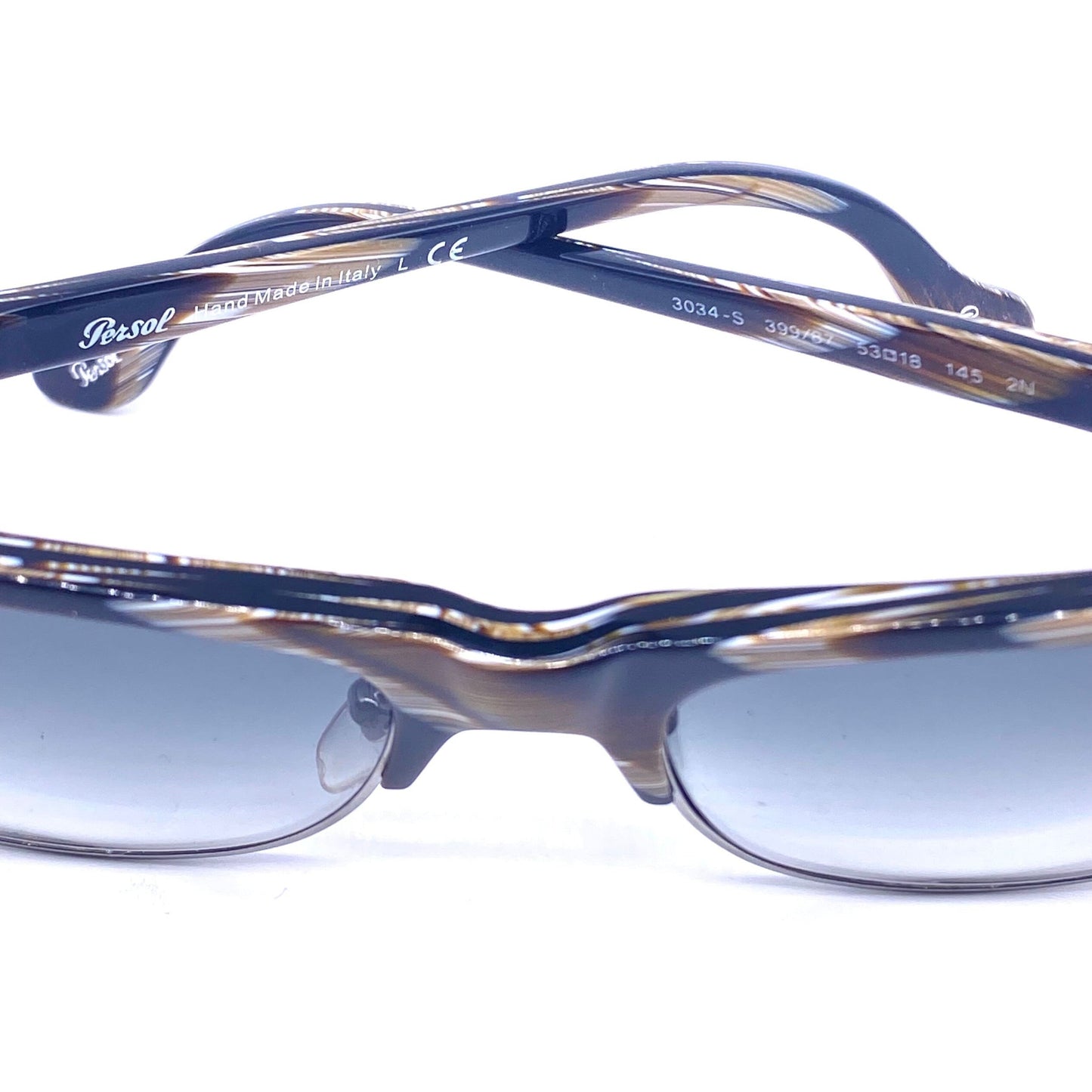 Persol coolest retro buffalo horn square clubmaster sunglasses, handmade in Italy