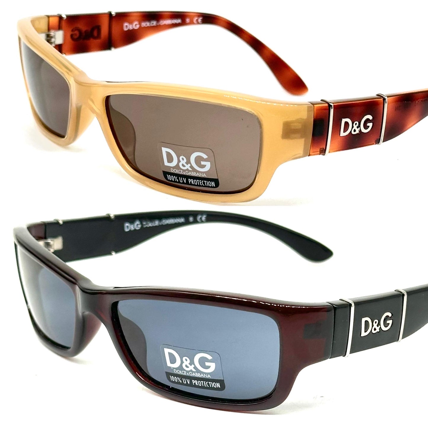 D&G Dolce Gabbana 8051 fancy wrap square sunglasses coming in 2 beautiful colorways, NOS 90s Never worn