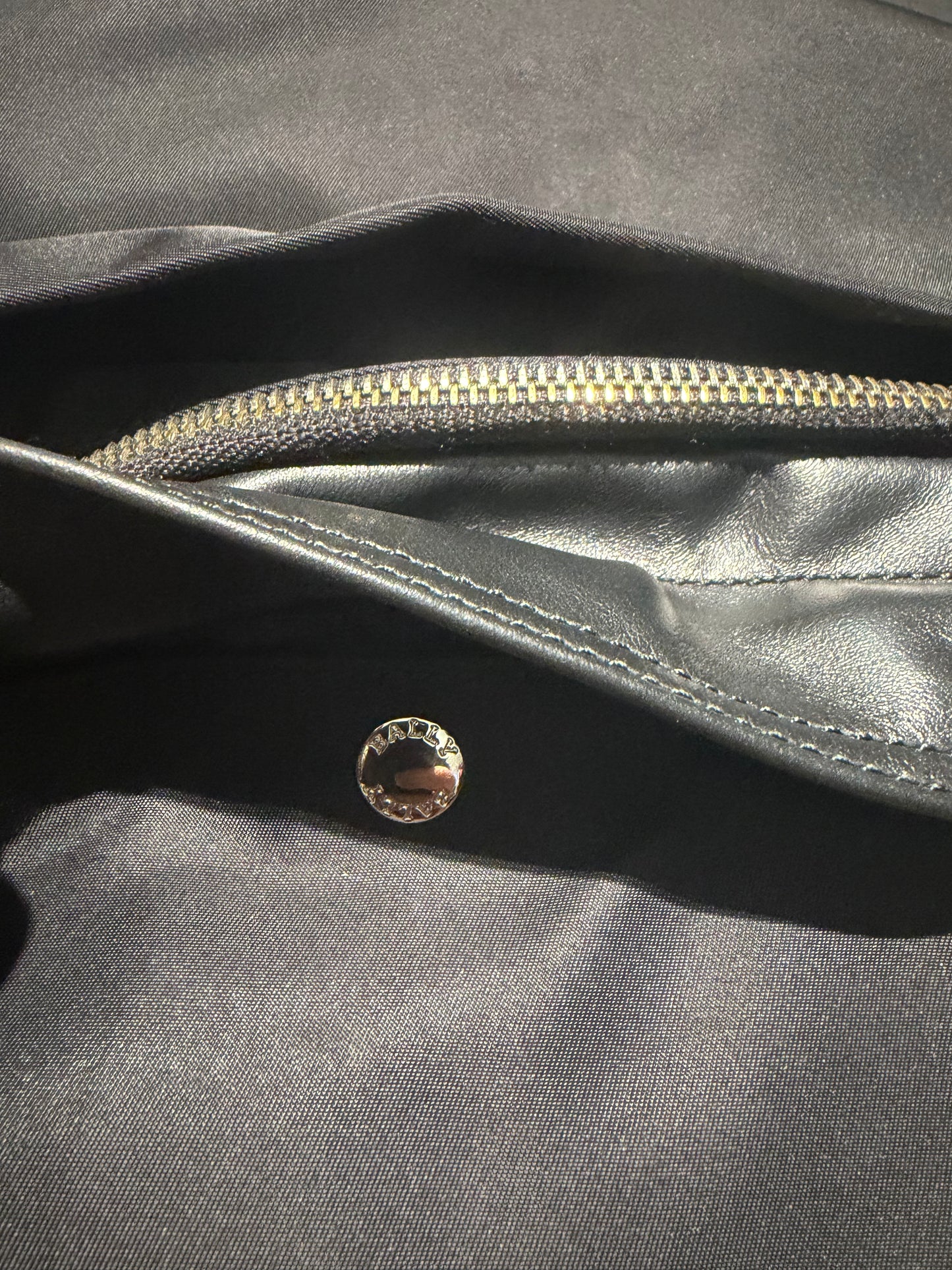 Bally Wolfson MD black nylon & leather luxury backpack, as new w dustbag