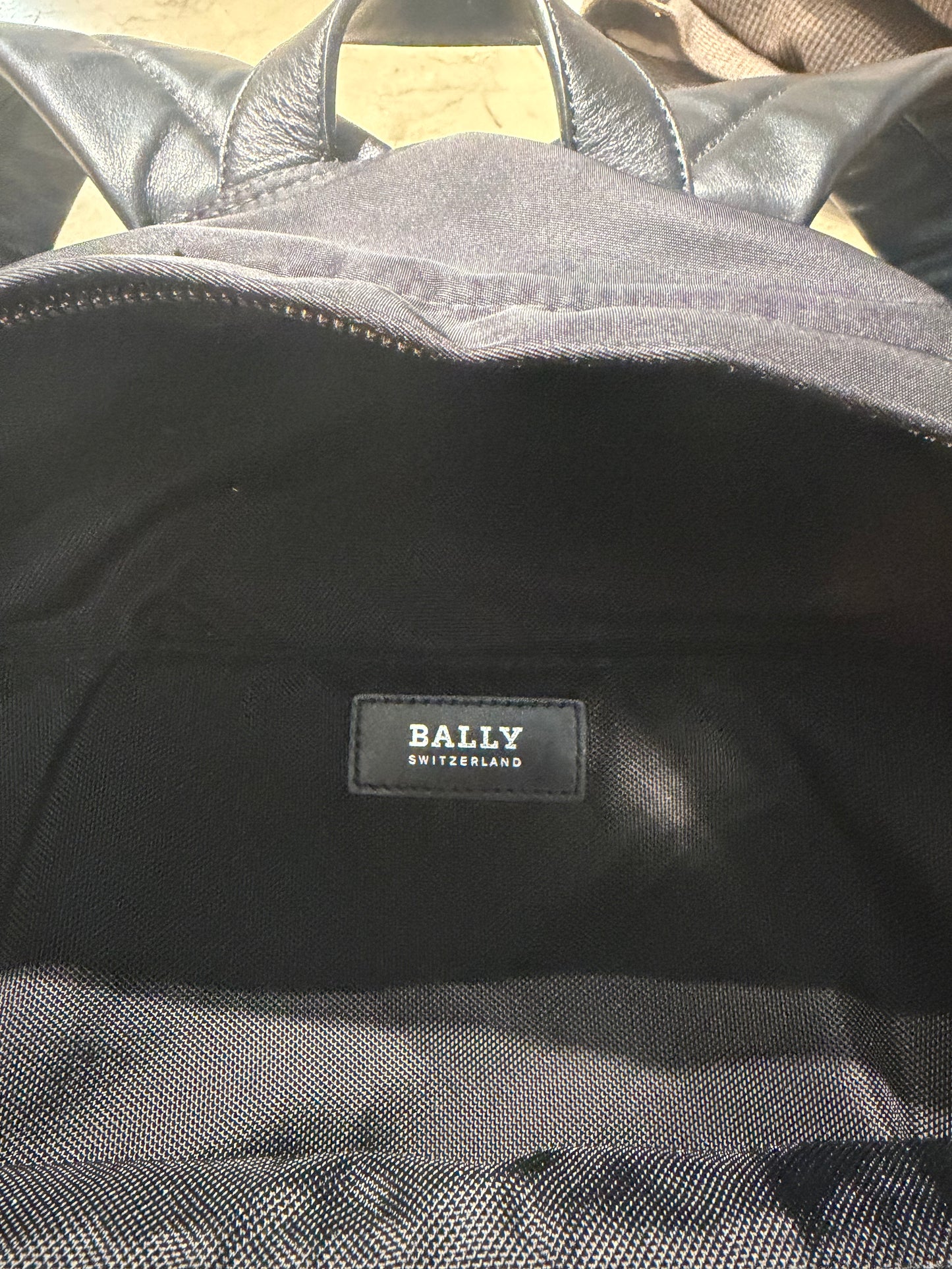 Bally Wolfson MD black nylon & leather luxury backpack, as new w dustbag
