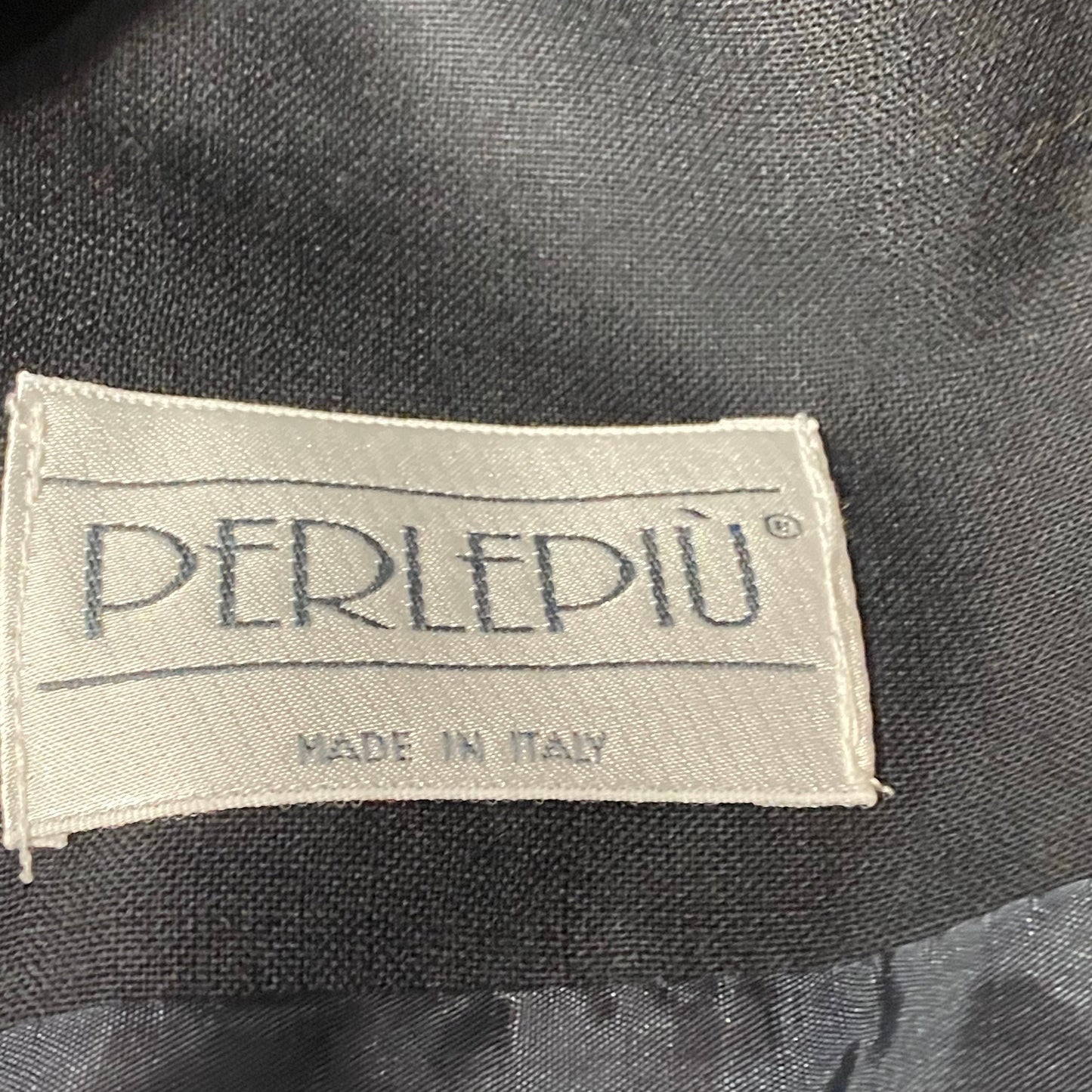 Perlepiú minimalist navy blazer with baroque jewel buttons, sz 46, new with tags