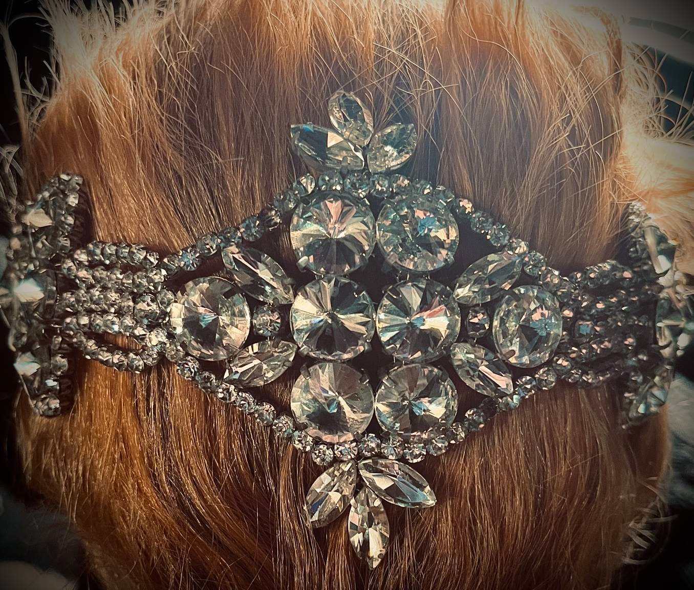Hand made Swarovski diamond and stones jewel hairband