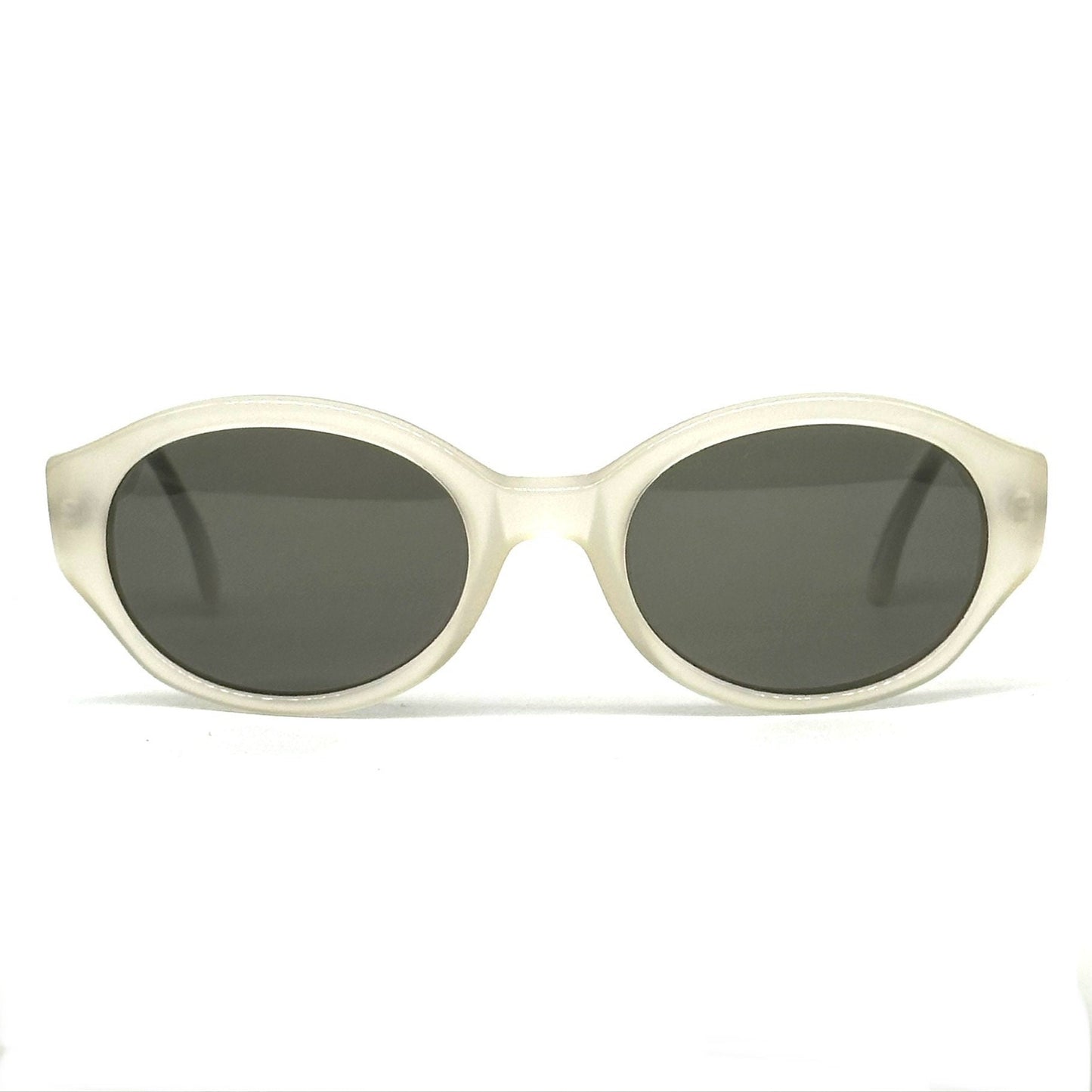 Calvin Klein 619S cool oval clear cello sunglasses made in Italy, 90s NoS