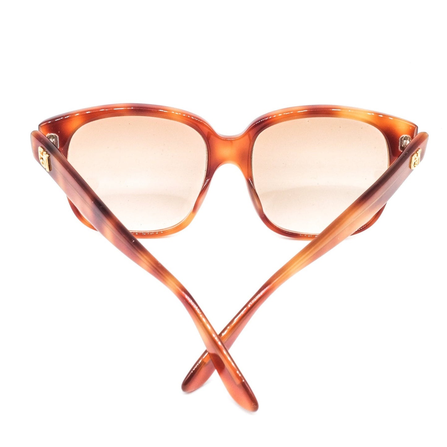 Emmanuelle Khanh square oversized Demi blonde tortoise sunglasses, 1980s NoS