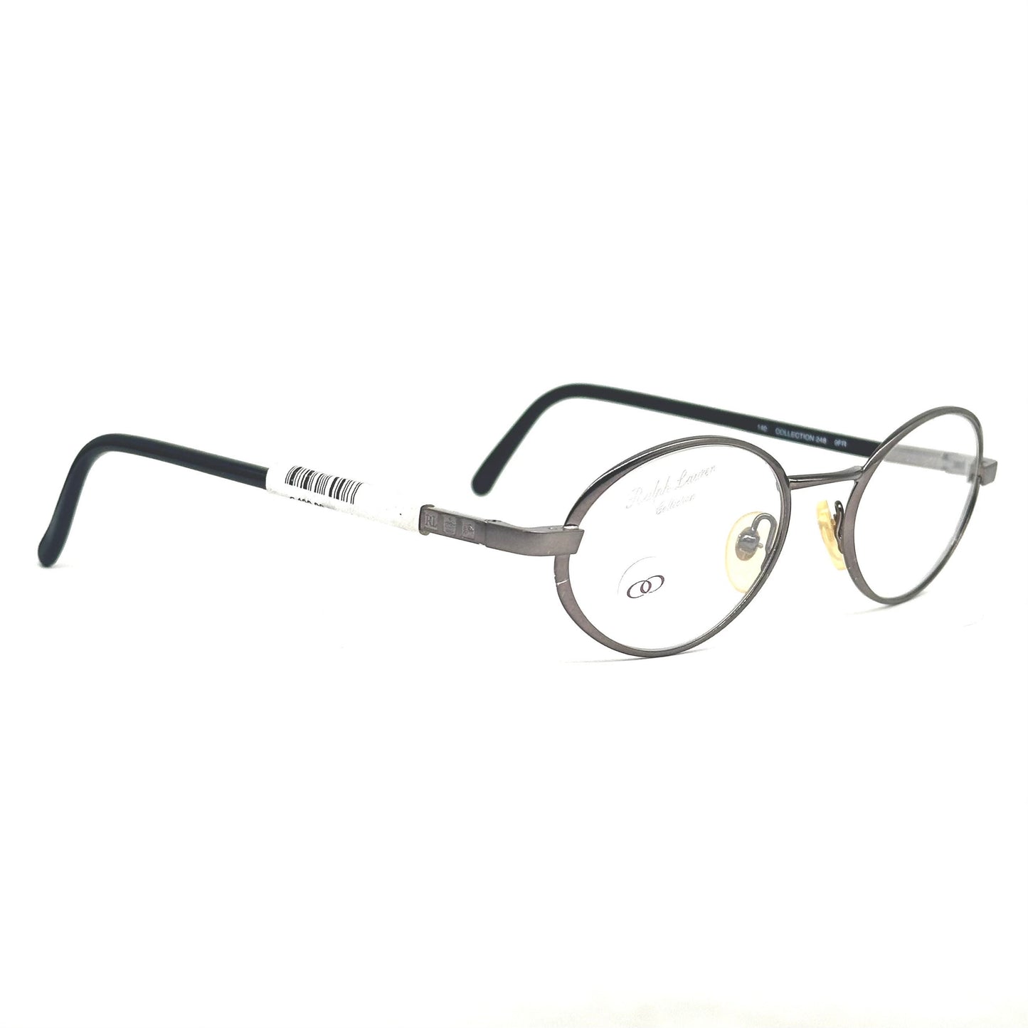 Ralph Lauren 248 silver metal oval eyeglasses made in Italy, 90s NoS