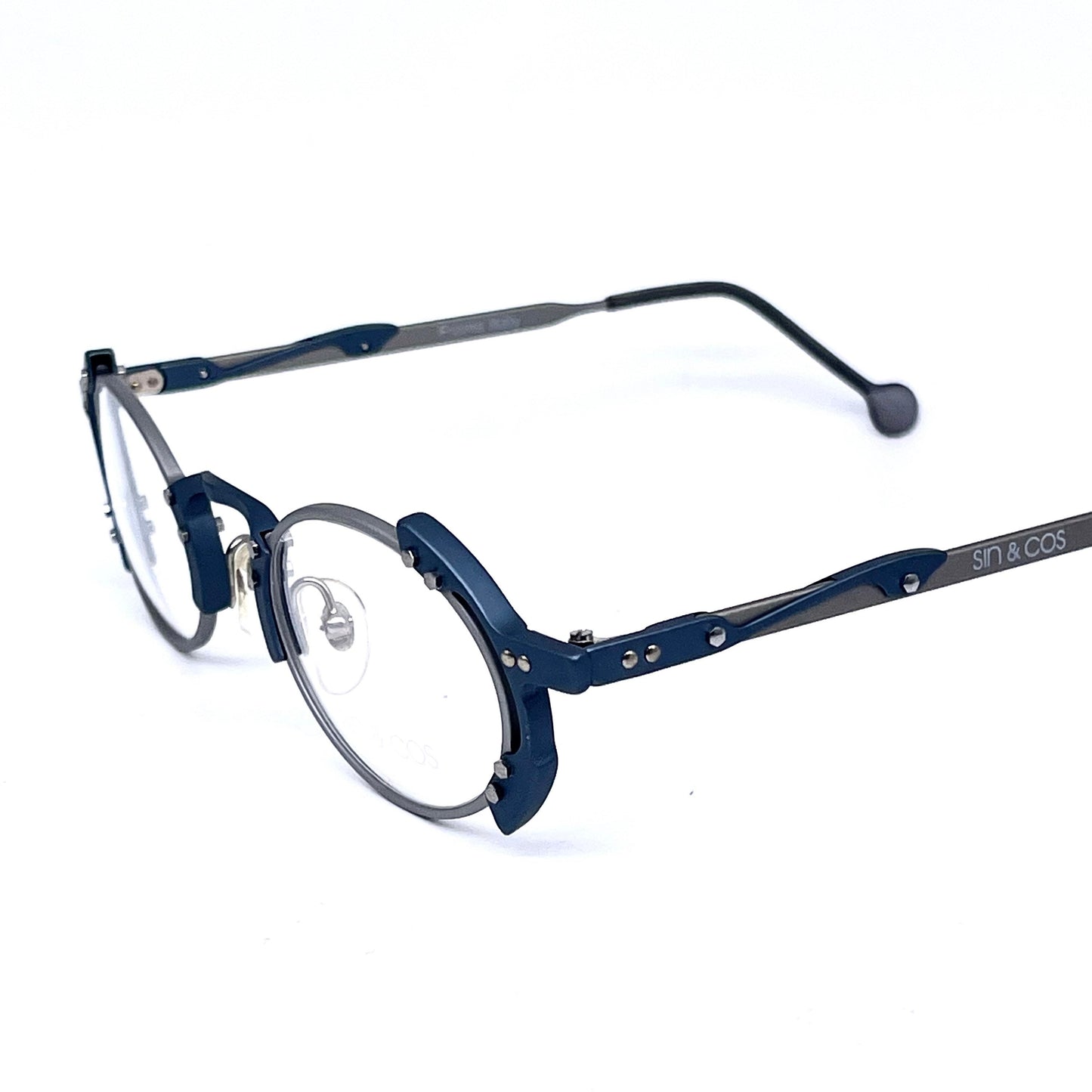 Sin & Cos SC801 oval steampunk eyeglasses, coming in 4 different colors, Italy NOS 90s