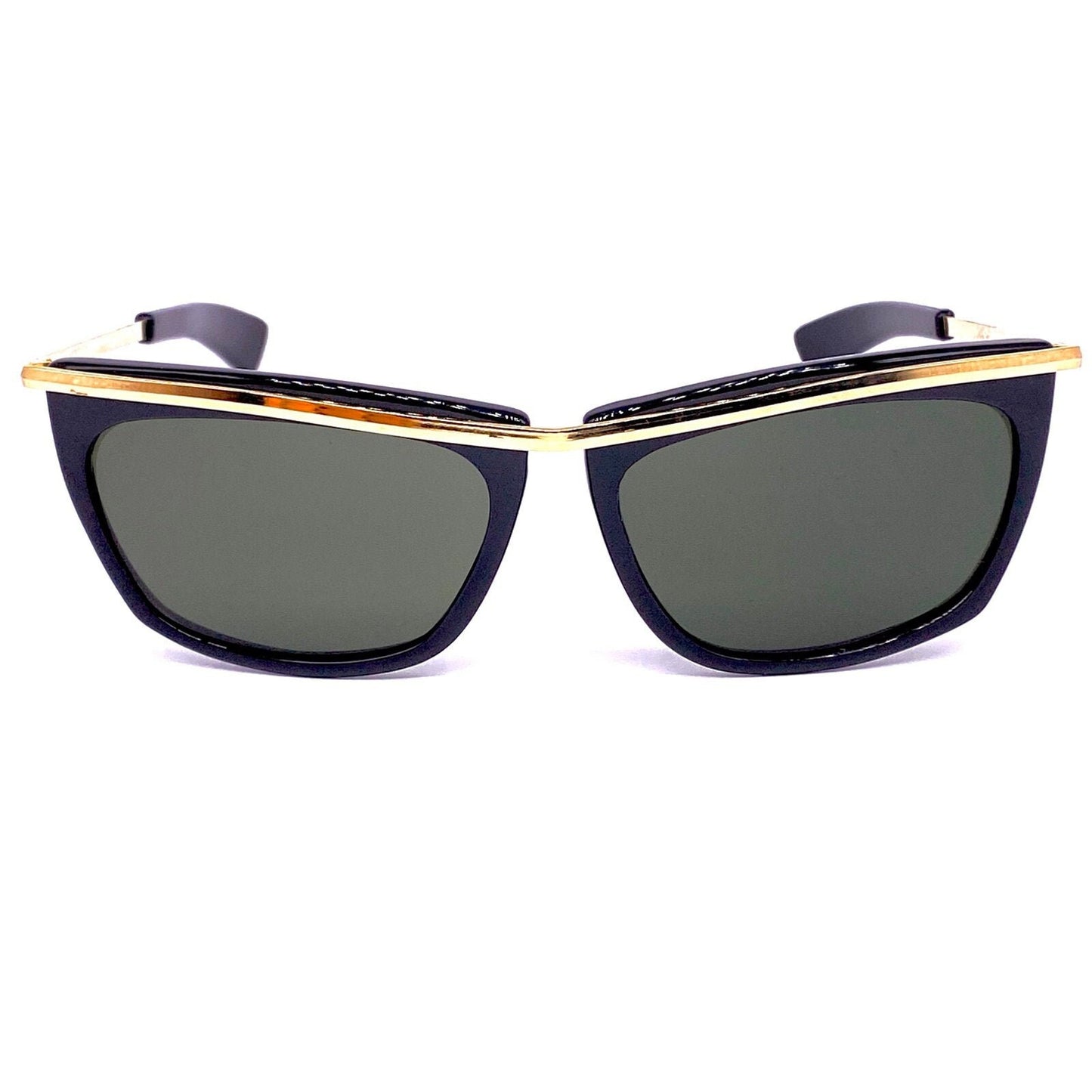 Olympian sunglasses made in Italy available in black, red or tortoise colors, crystal lens