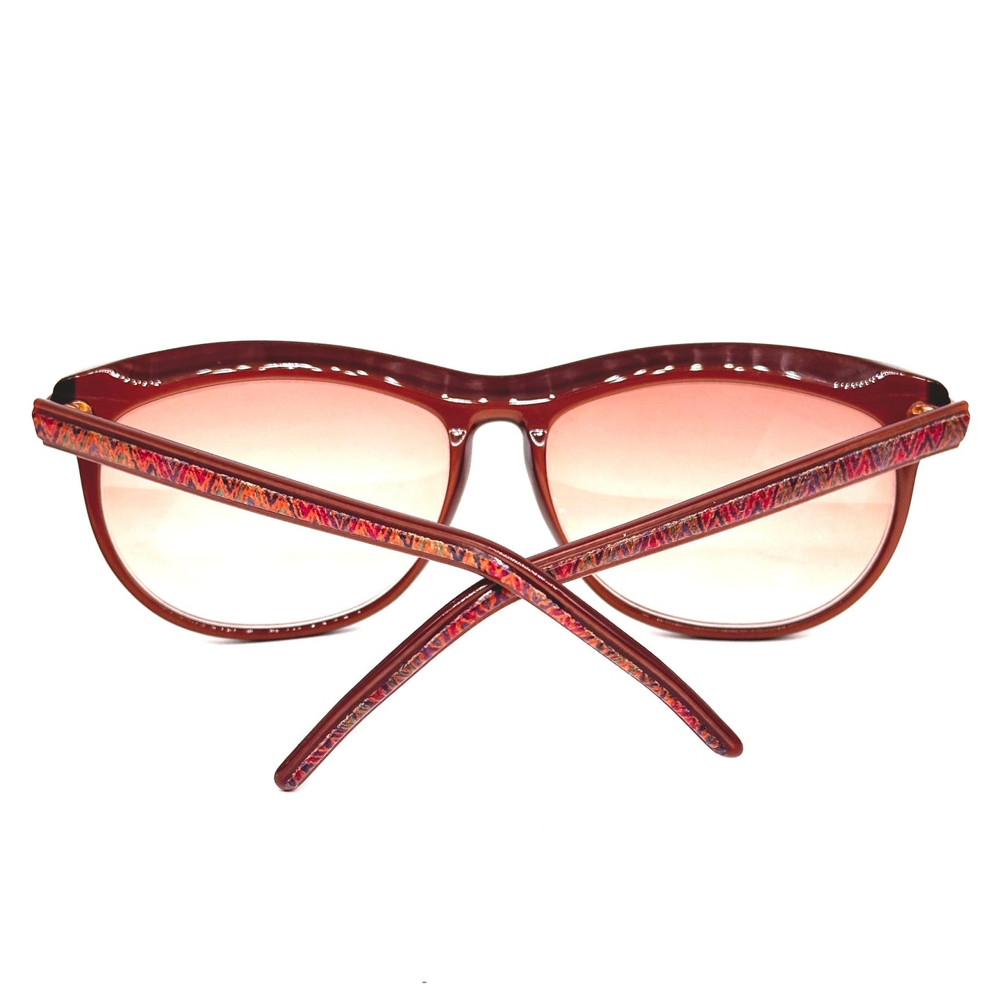 Missoni M128/S brown sunglasses with red textured stripe