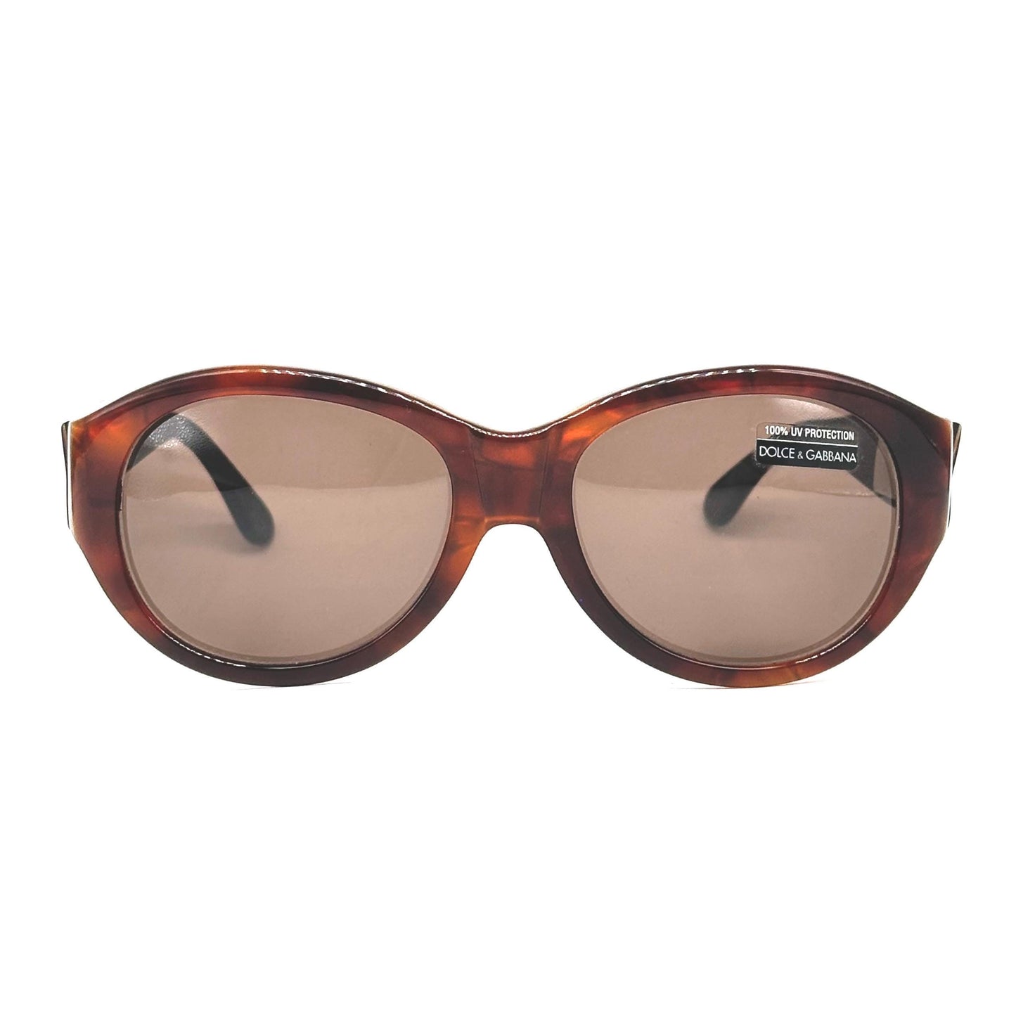 Dolce & Gabbana 511s brown marble oval fly sunglasses brown lenses 90s NoS