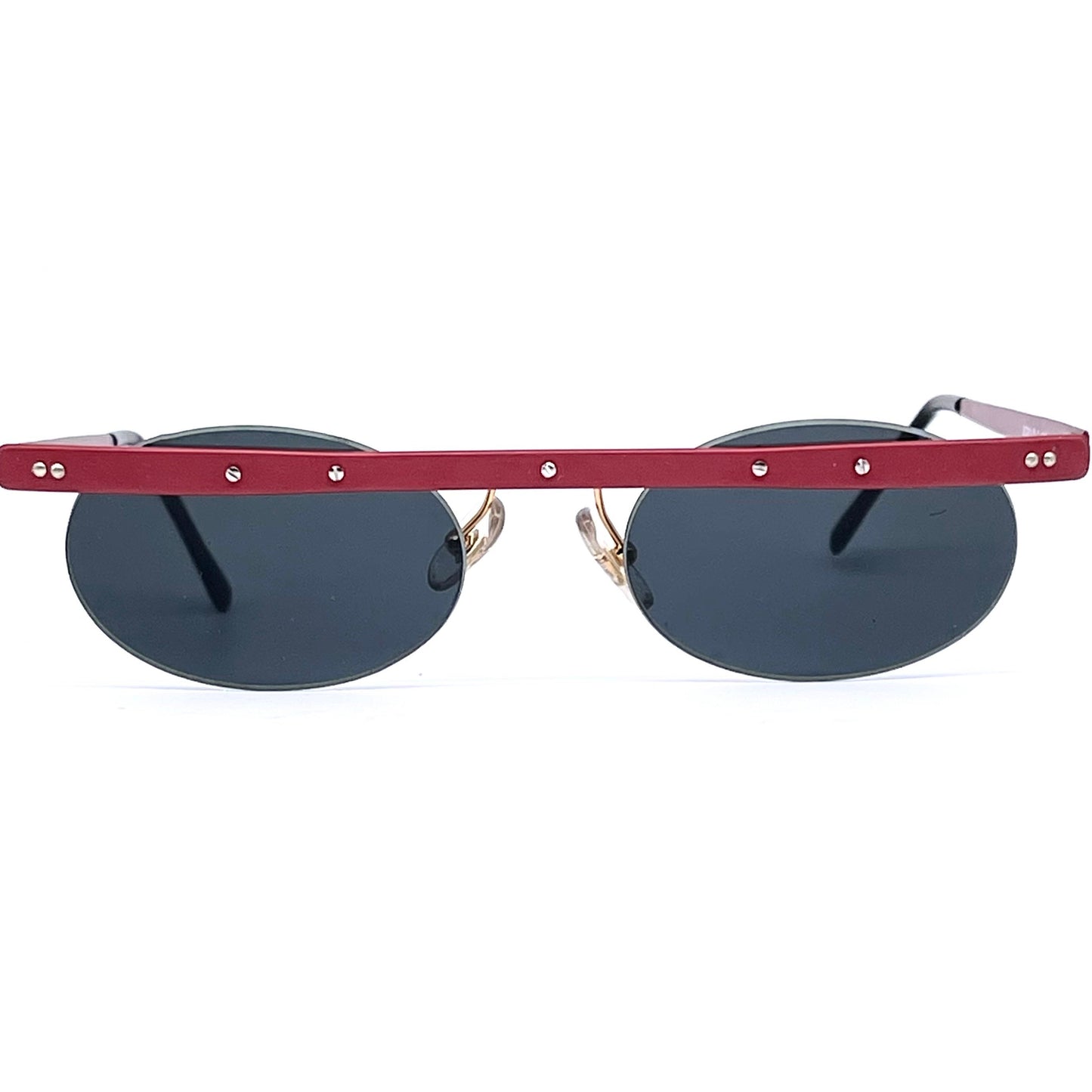 Sin&Cos SC201  avant garde oval rimless sunglasses made in Italy NOS 90s