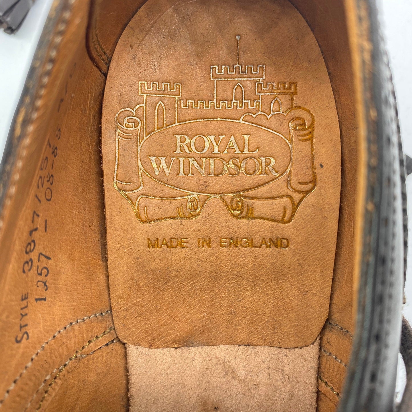 Grenson Royal Windsor dark brown NOS ladies brogue shoes, church style UK handmade leather