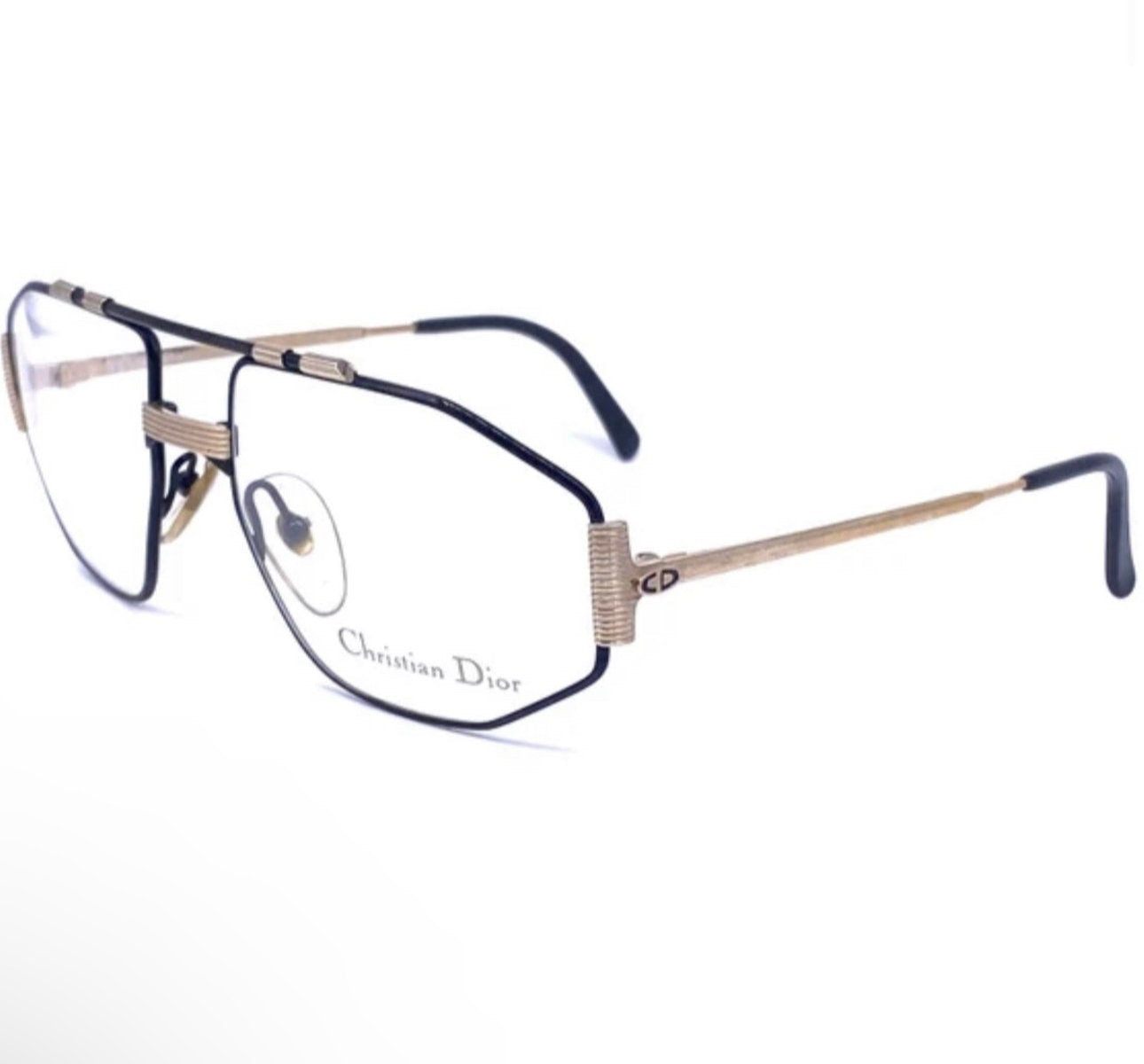 Occhiali da vista aviator Christian Dior 2516 avant garde, anni '80 NOS