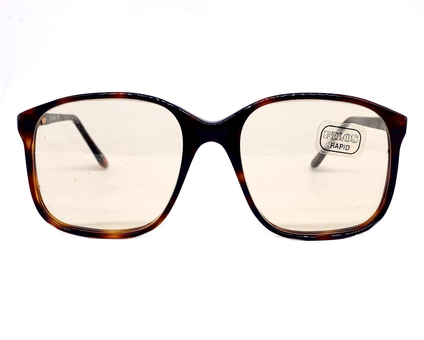 FILOS tortoise square oversized sunglasses w-photochromic tempered crystal lenses, NOS 70s