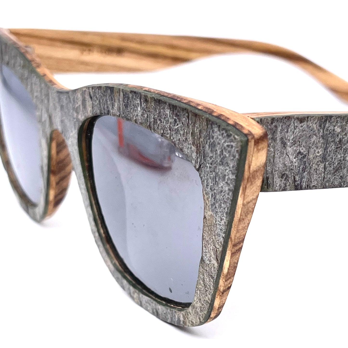 Artisanal Real Wood&Stone layered handmade sunglasses, brand new sampling piece.