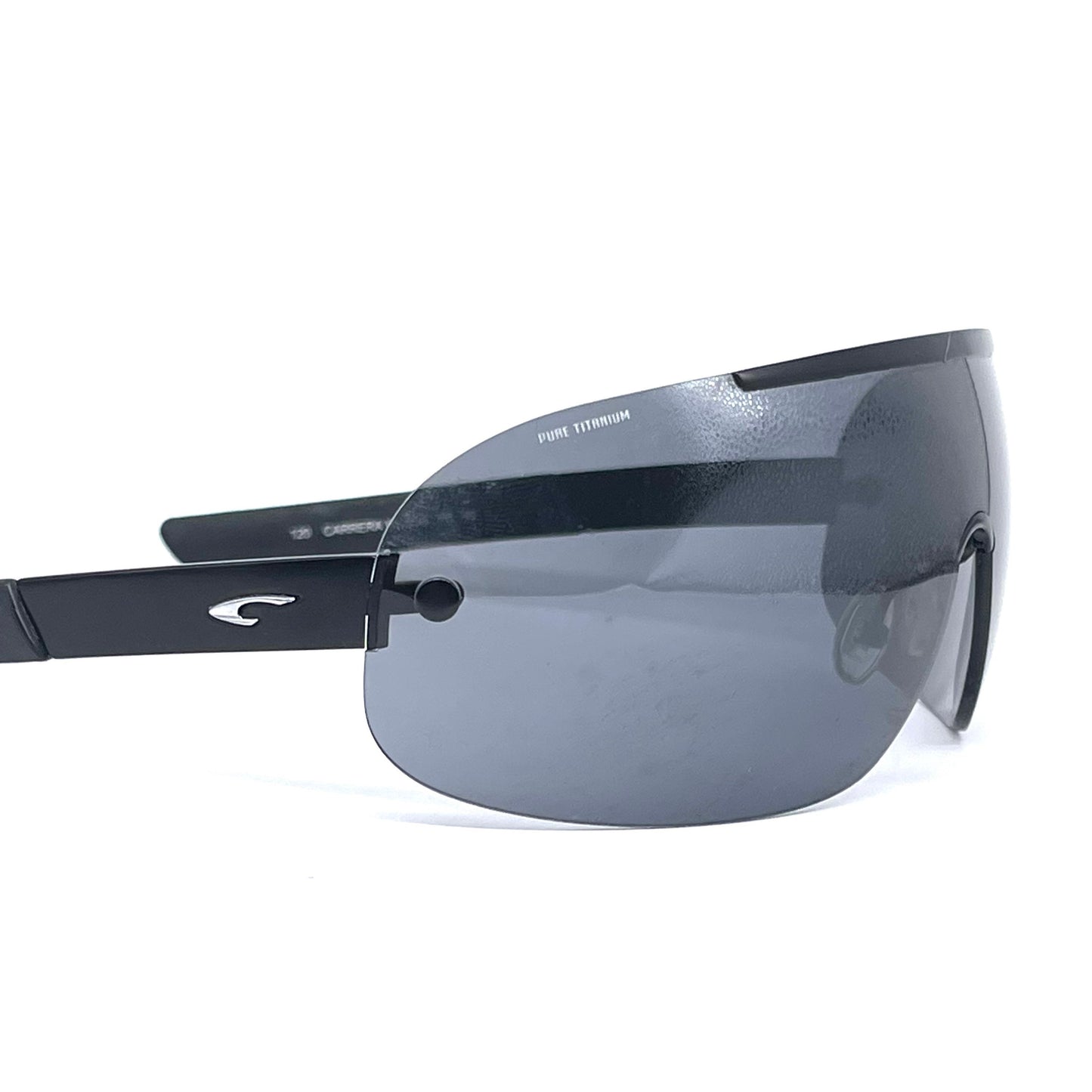 Carrera Design V8 oversized wrap-mask sunglasses made in Italy by Safilo, early y2k NoS
