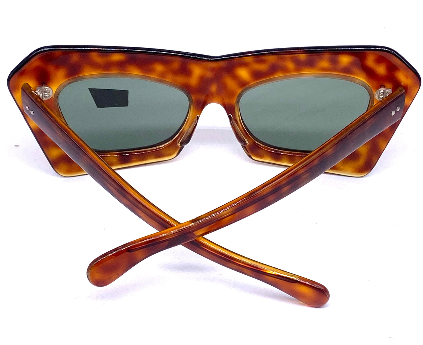 1960s thick butterfly tortoise oversized sunglasses, NOS France / Lady Gaga / Buddy Holly