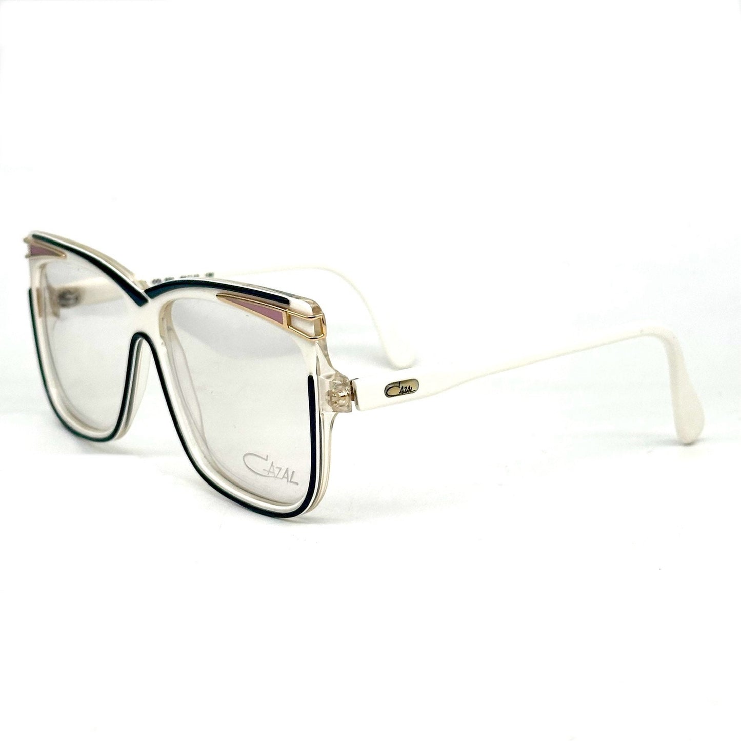 Cazal 168 square oversized eyeglasses w the iconic avant garde design, made in W Germany 80s NOs