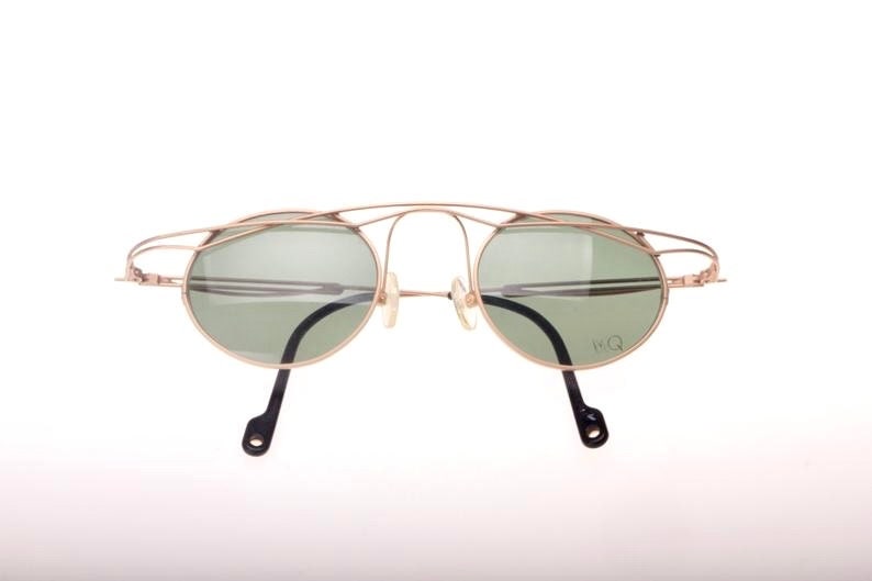 Flair Eye-Q unique intricate round avant-garde titanium sunglasses made in Germany, 80s NoS