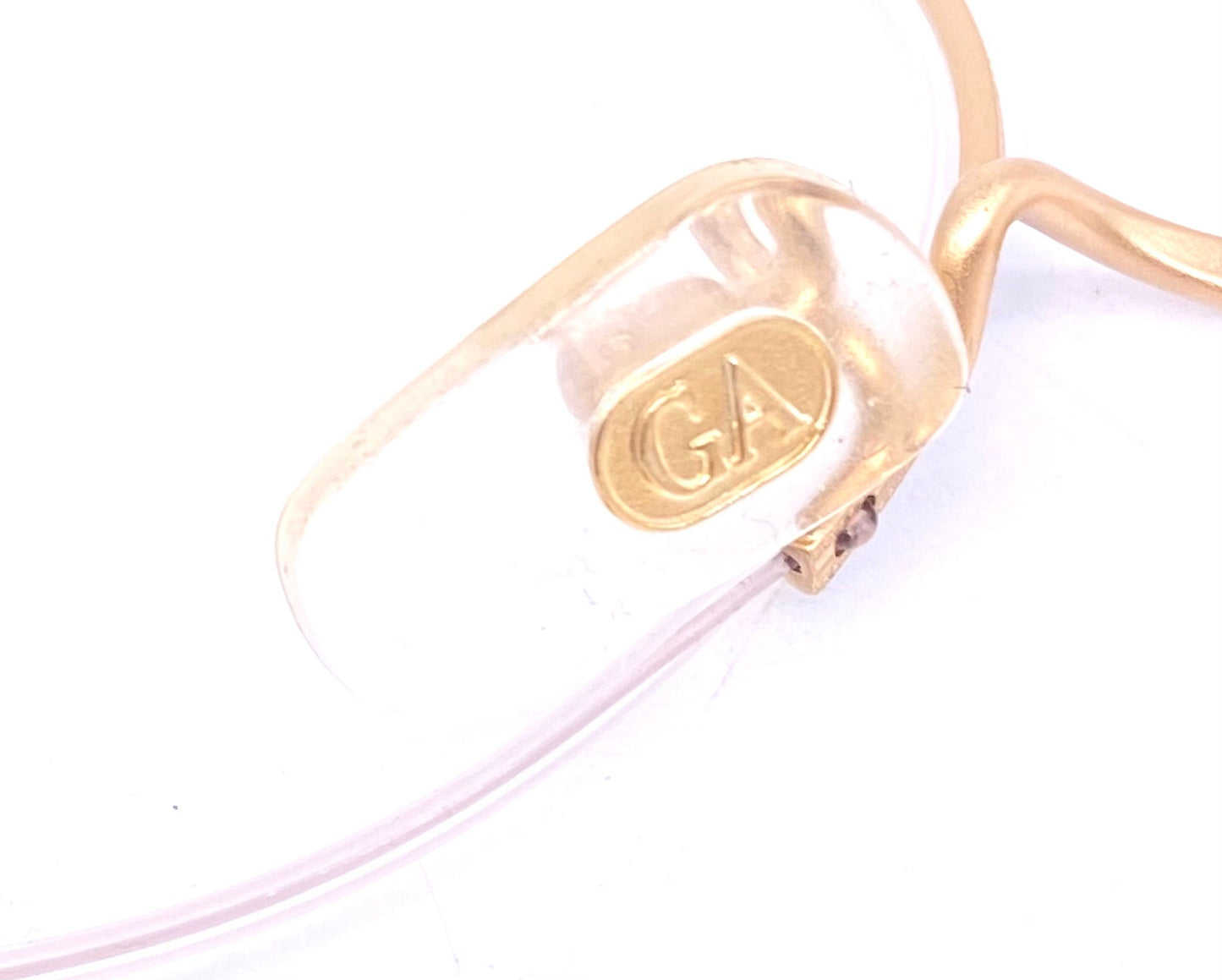 Giorgio Armani 142 round half rimmed glasses with black temples, NOS 80s Italy
