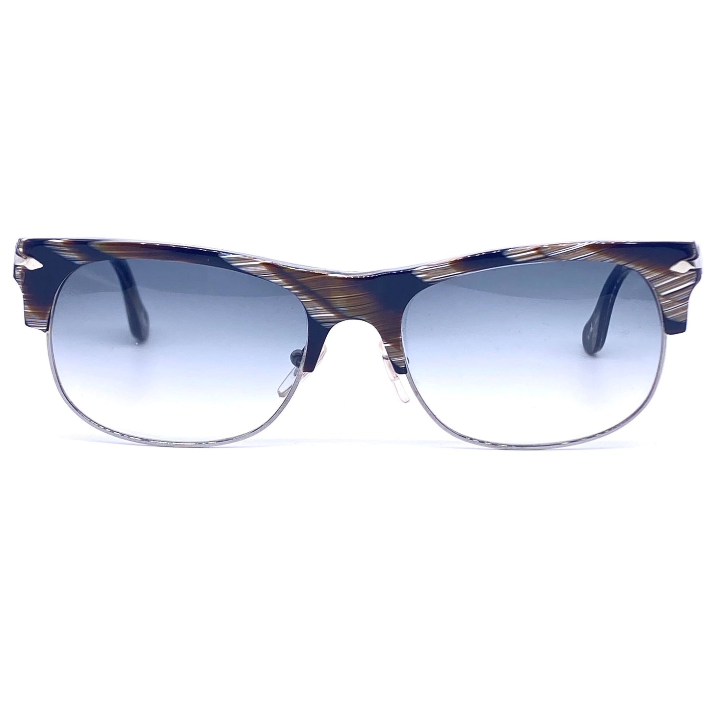 Persol coolest retro buffalo horn square clubmaster sunglasses, handmade in Italy