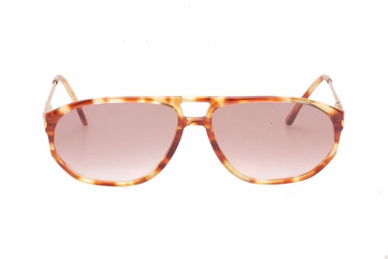 Von Furstenberg Demi blonde cello aviator sunglasses w Golden metal temples, NOS