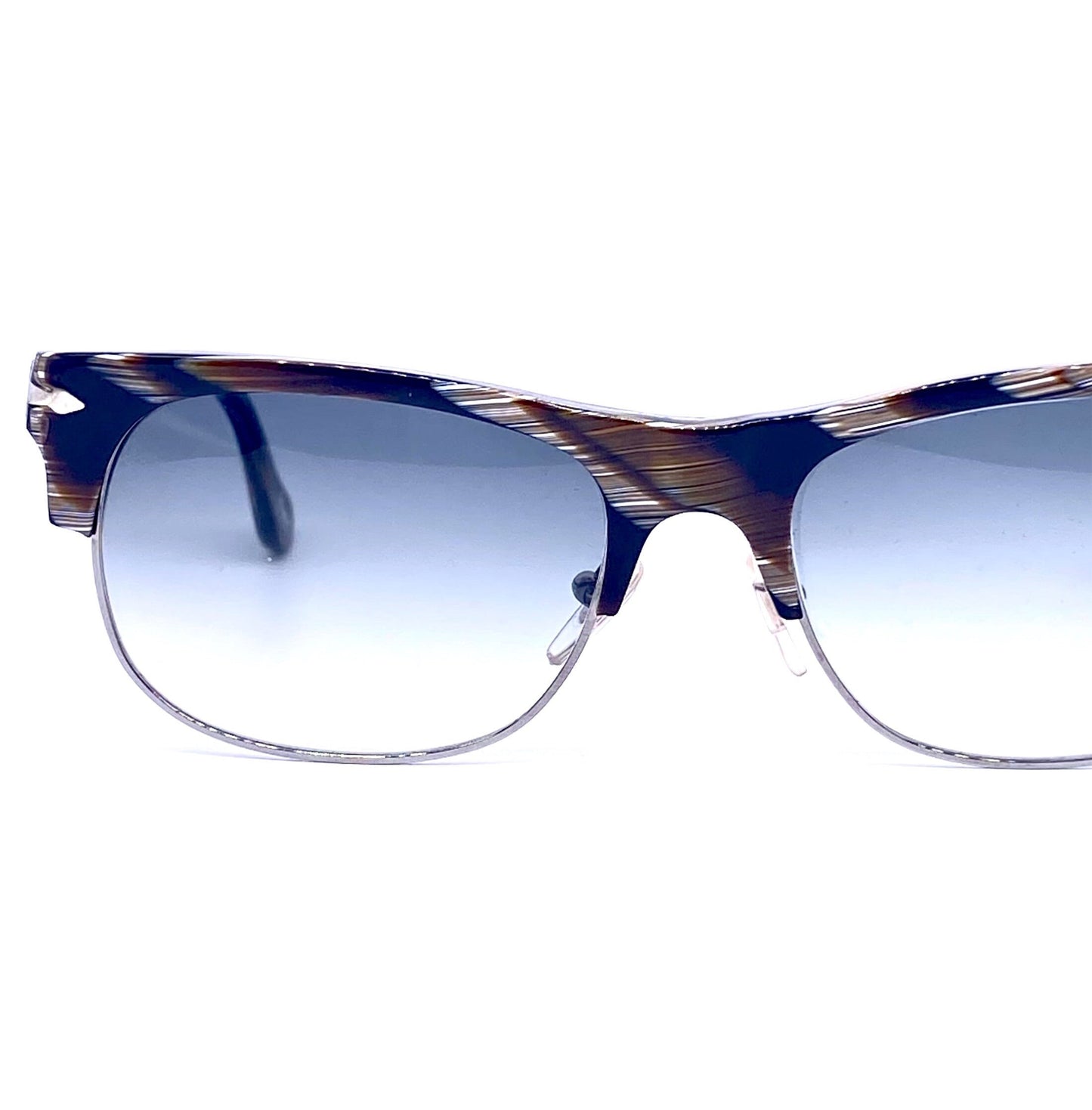 Persol coolest retro buffalo horn square clubmaster sunglasses, handmade in Italy