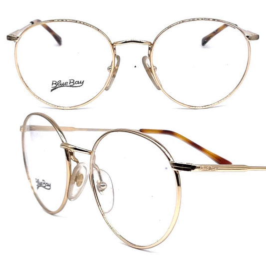 Blue Bay Classic Occhiali vintage tondi con aste tartarugate misura classica