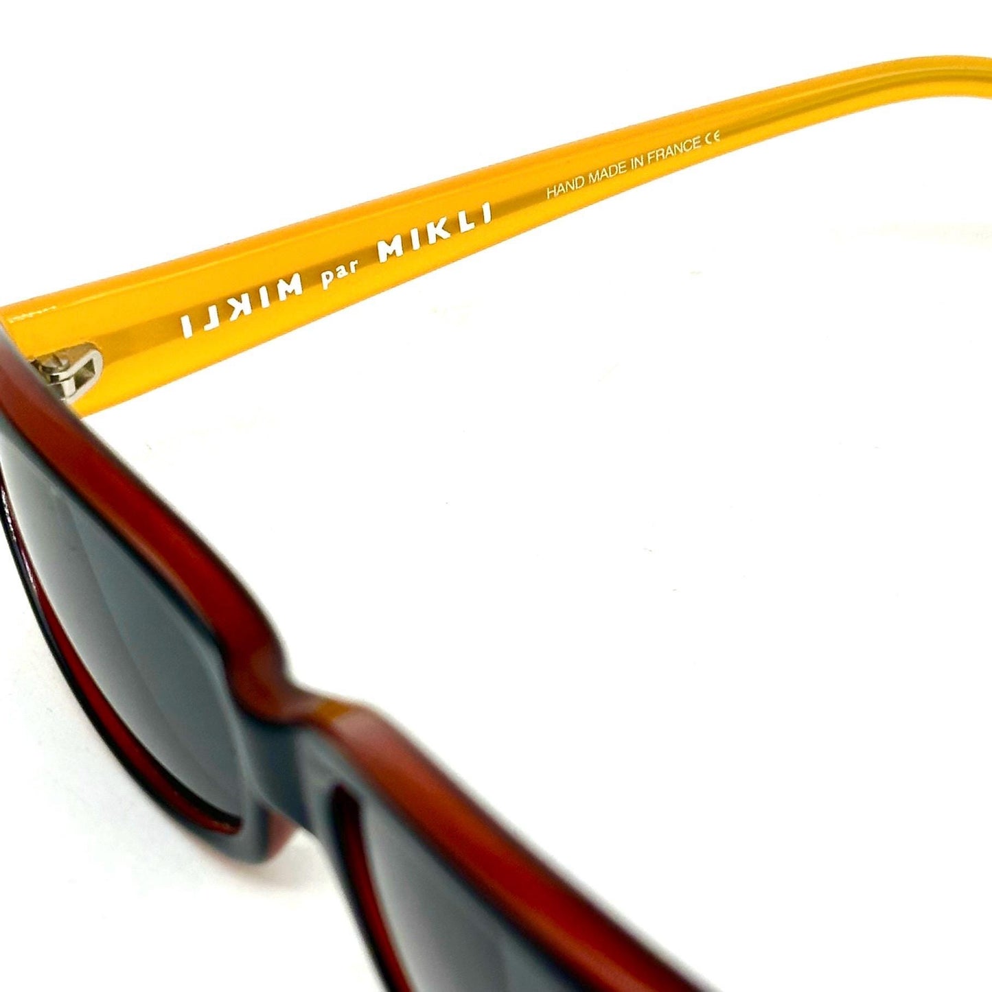 Alain Mikli 7157 black and orange acetate sunglasses, 90s NOS handmade in France