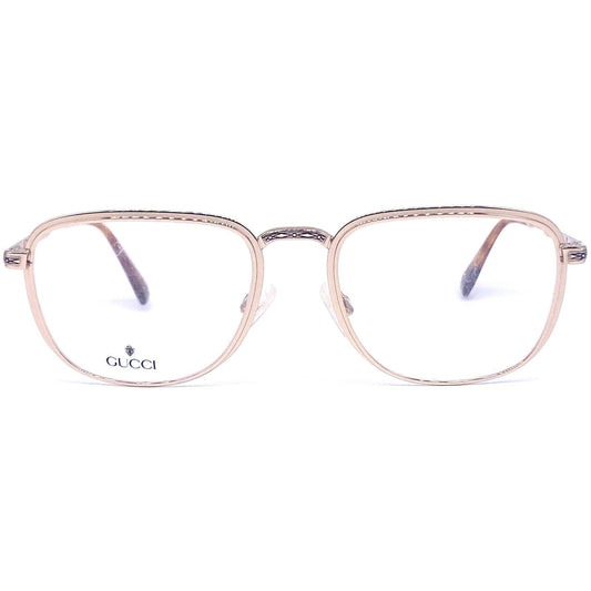 Gucci 1225 classy squared gold plated eyeglasses NOS 80s