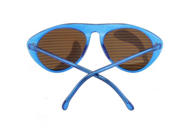 Fiorucci ultra rare aviator sunglasses with striped mirrored lenses, NOS 80s Italy