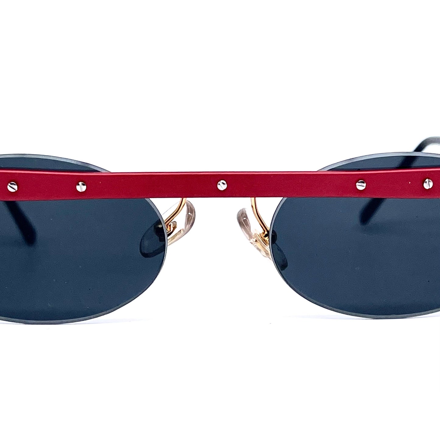 Sin&Cos SC201  avant garde oval rimless sunglasses made in Italy NOS 90s