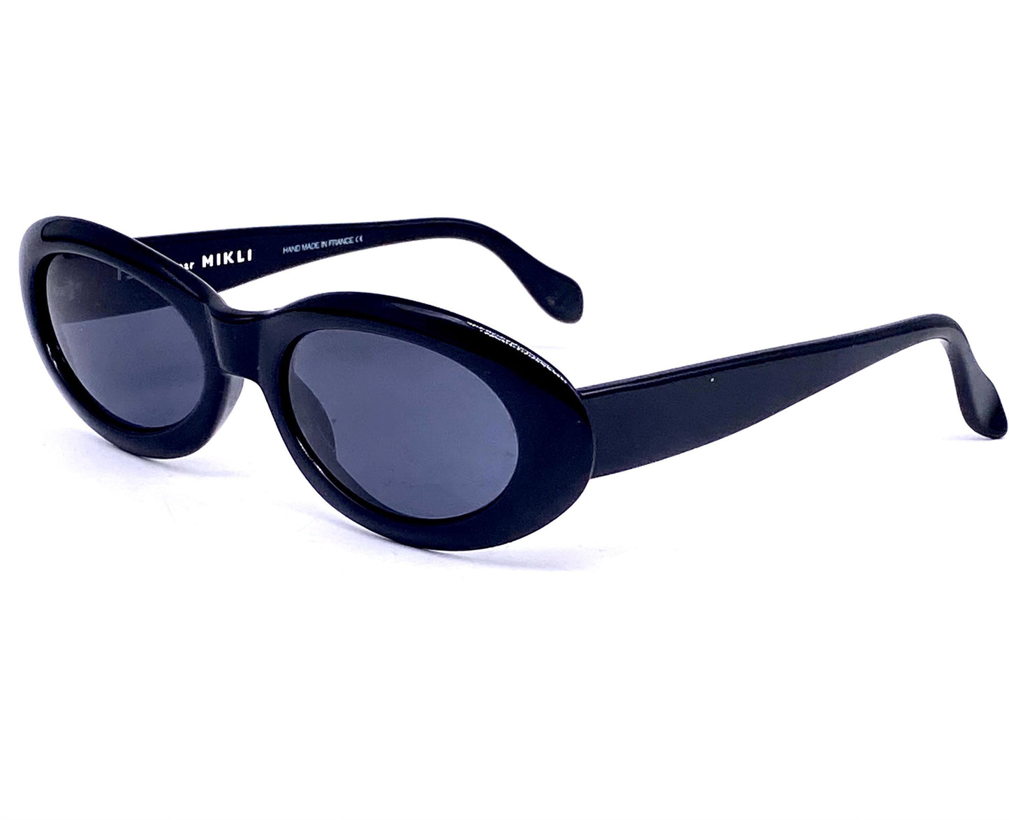 Alain Mikli par Mikli black oval cello sunglasses hand made in France, NOS 80s