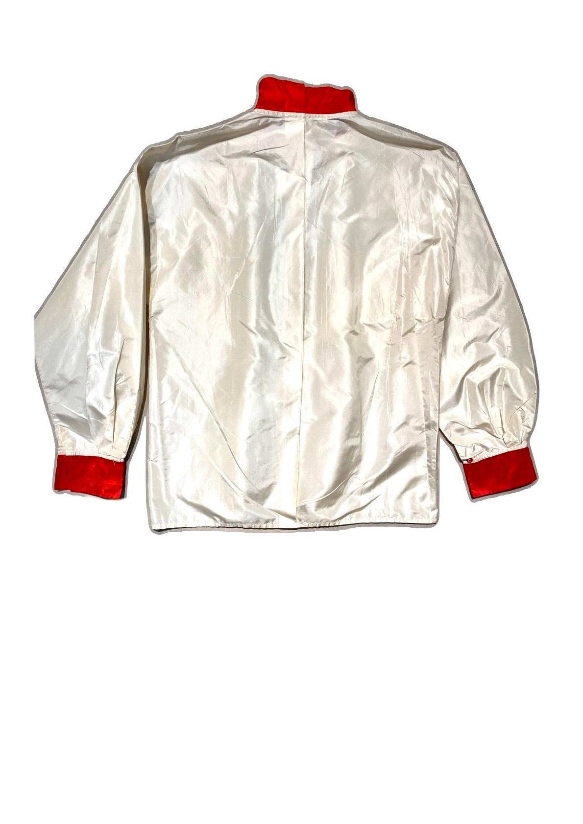 JC de Castelbajac x Iceberg 100% Silk color block pop art shirt size 40 boxy fit