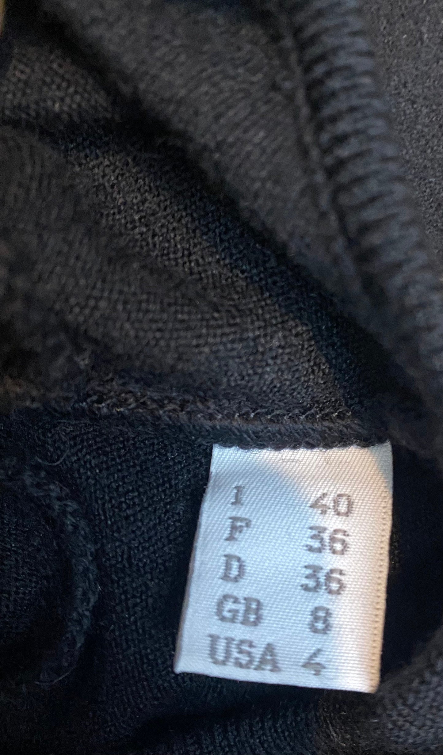 Alberta Ferretti minimalist black wool jumper w/ sexy back slits detail, sz 40 mint