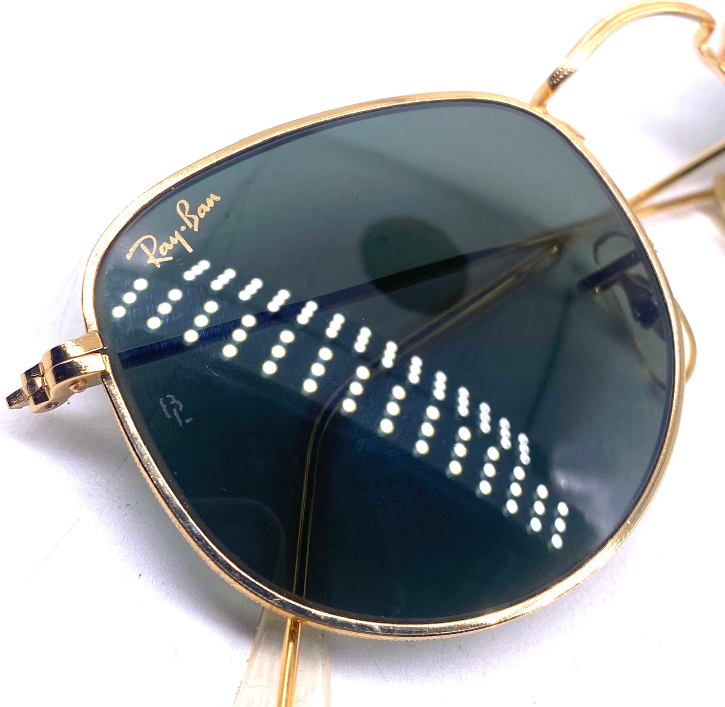Rayban W1862 Bausch Lomb classic pantos golden metal sunglasses made in UsA, NOS 80s