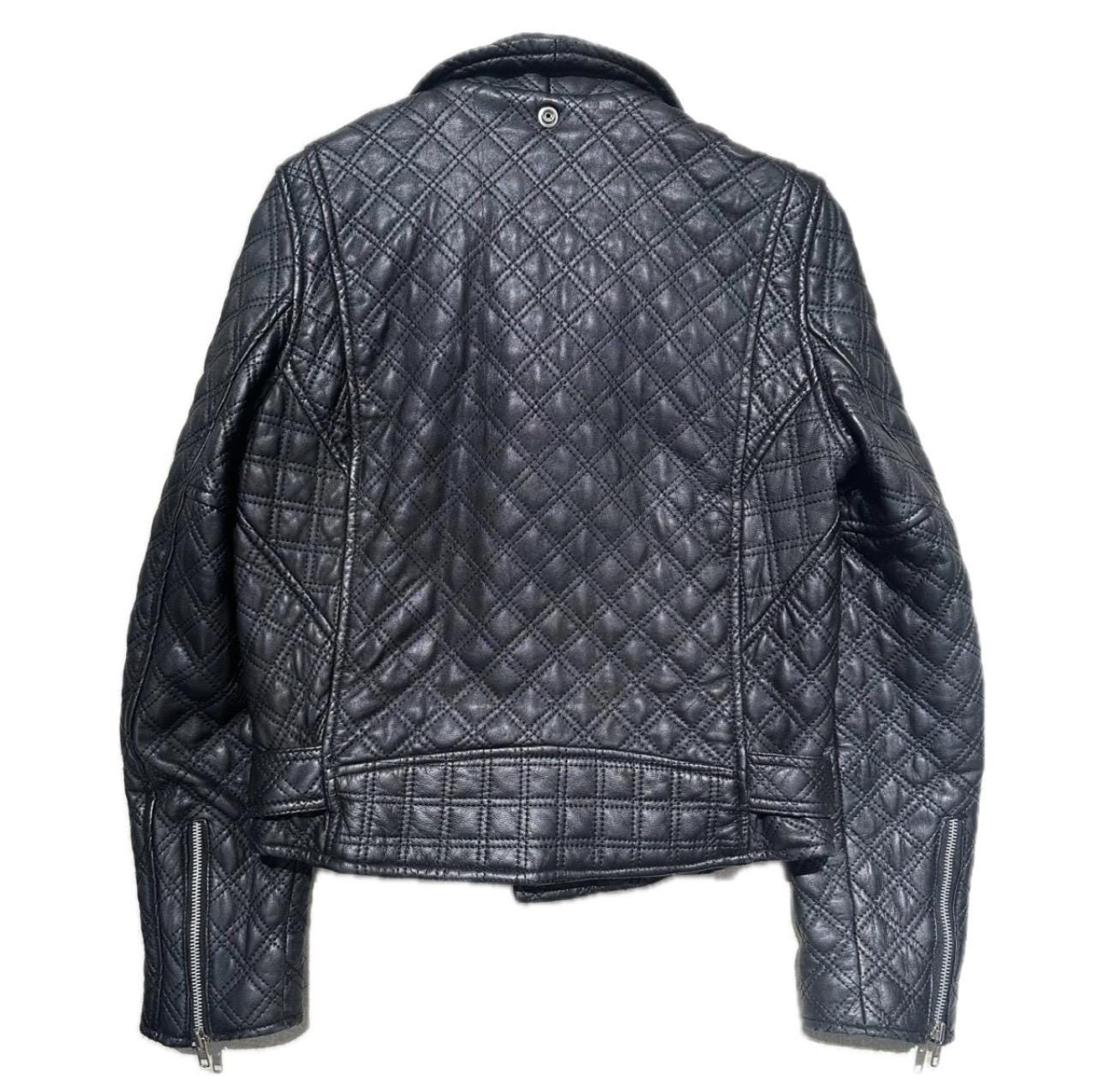 Schott X Swildens Ltd edition matelasse chiodo rocker - biker lambskin leather jacket ladies sz M