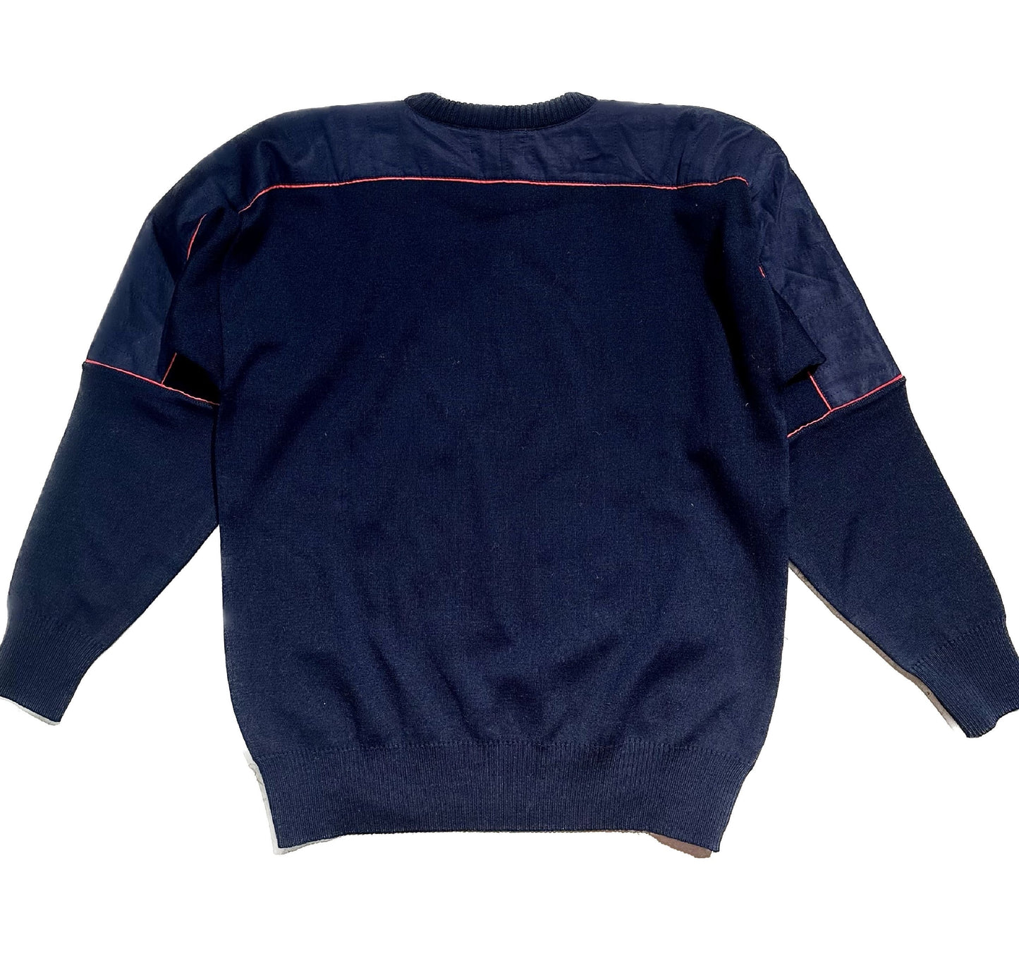 Paul&Shark iconic plain knit navy woolen jumper w logo and stars embroidery, as new, sz M