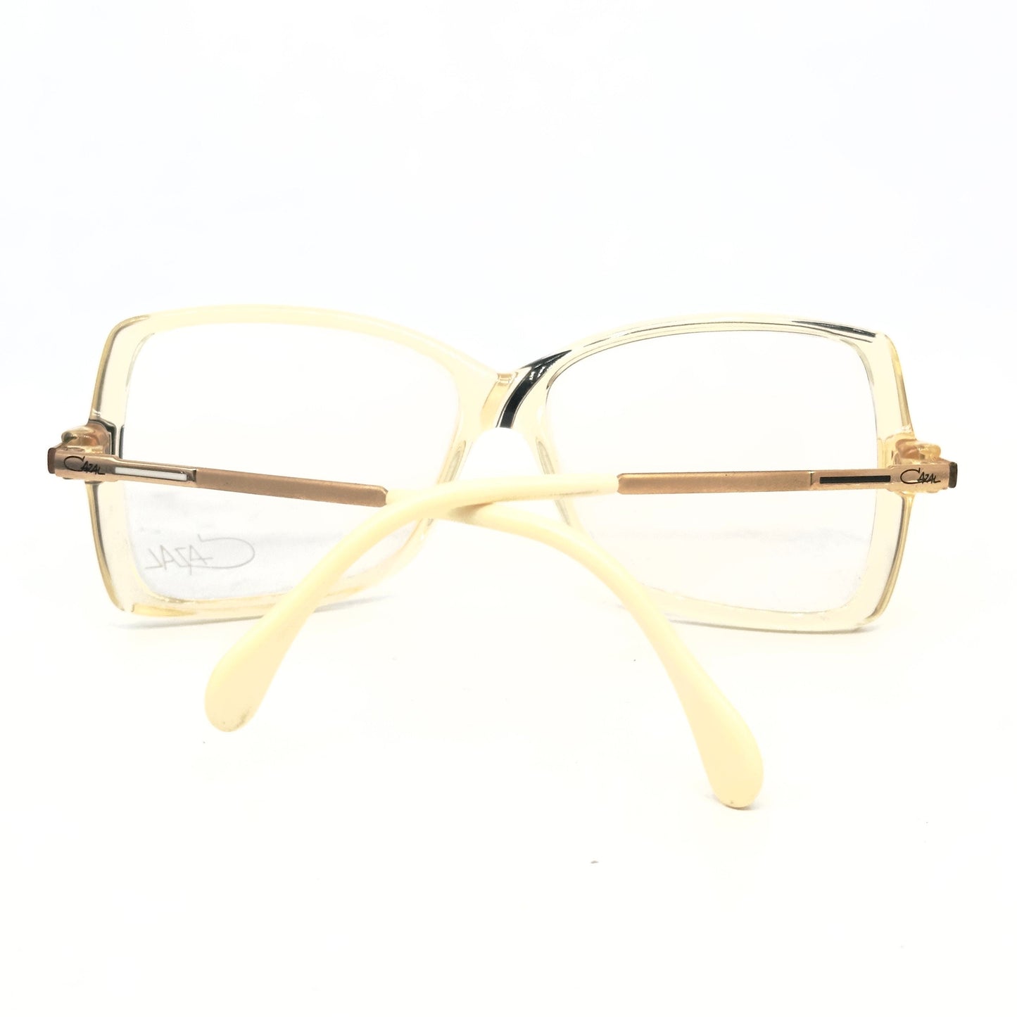 Cazal 175 square asymmetric patterned eyeglasses frames in 2 colorways, NOS 80s W Germany