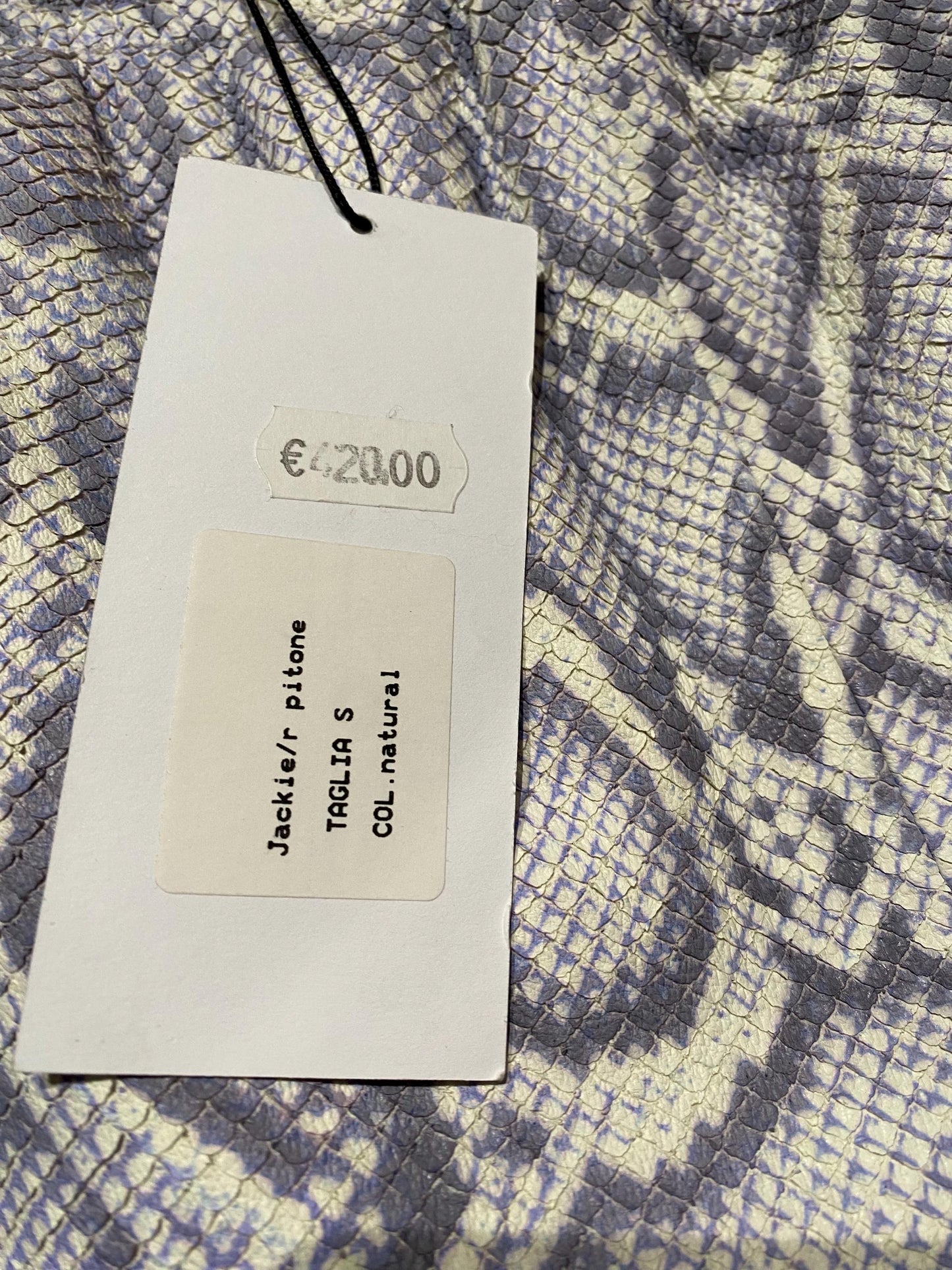 Real leather trackpants w snake print-3d texture, super realistic feel and look, BNWT itsly 90s