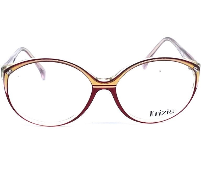 Krizia 205 ladies round oversized cateye sunglasses  in 3 colorways, NOS 80s