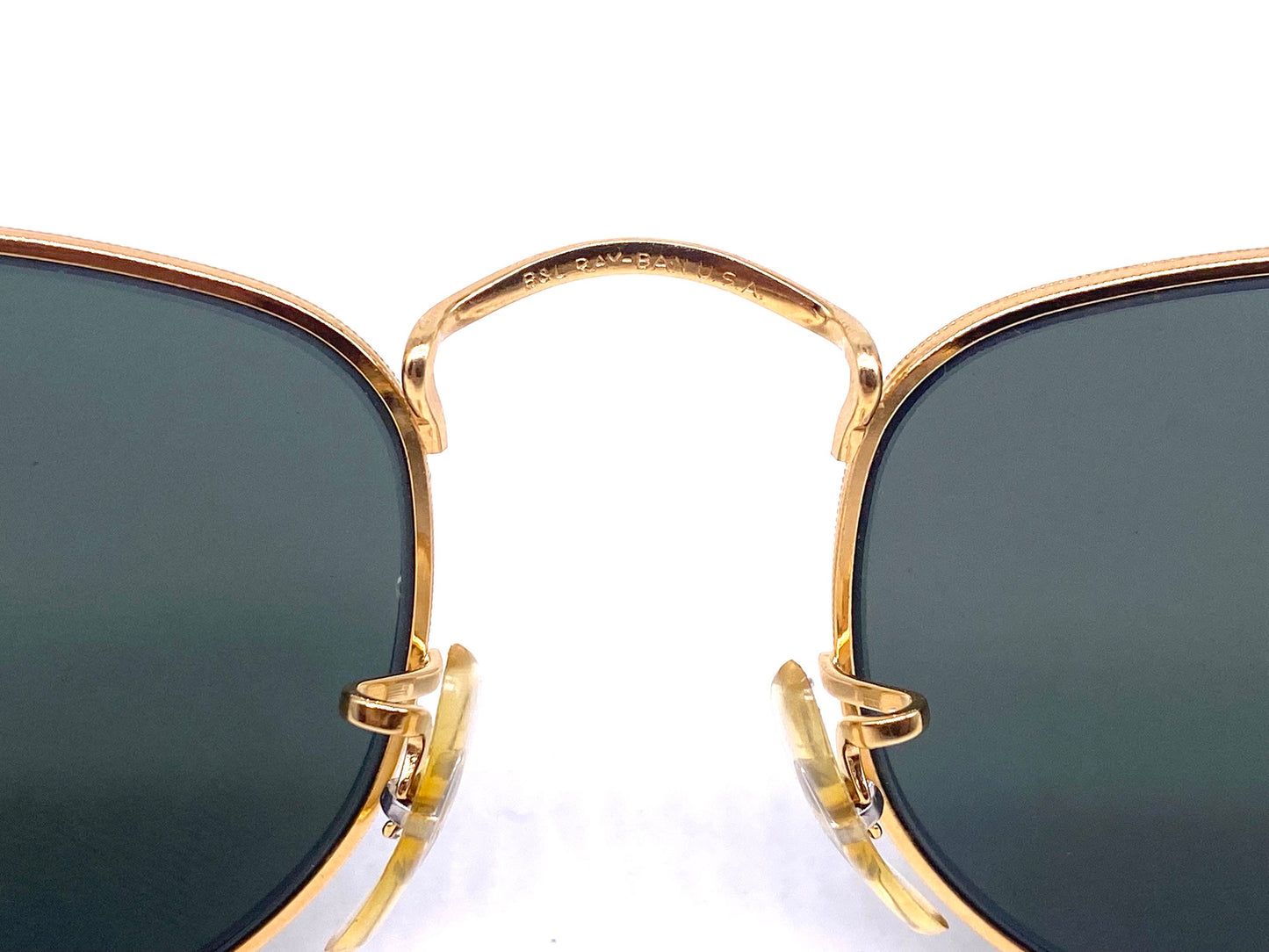 Rayban W1862 Bausch Lomb classic pantos golden metal sunglasses made in UsA, NOS 80s