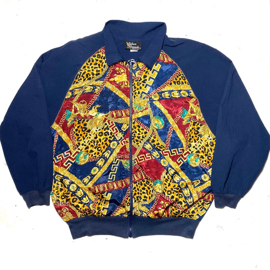 Silver Threads baroque silk feel windbreaker  jacket, minty and supercool sz L