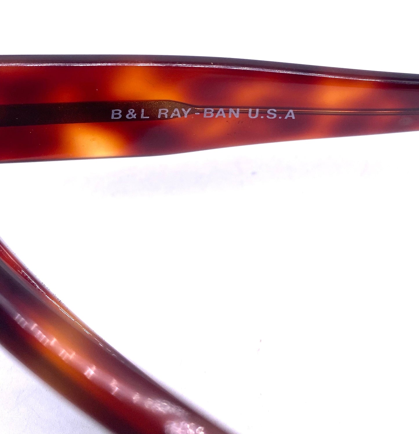 Rayban B&L Onyx tortoise thick cateye sunglasses Made in France, 80s NOS